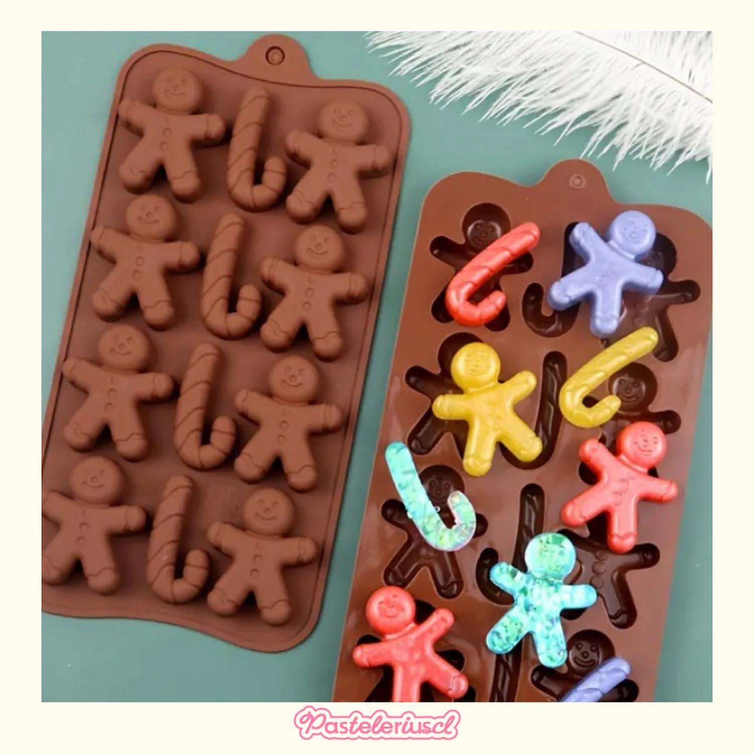 2 Molde De Chocolate Molde De Silicona Molde Galleta Navidad Marrón-1