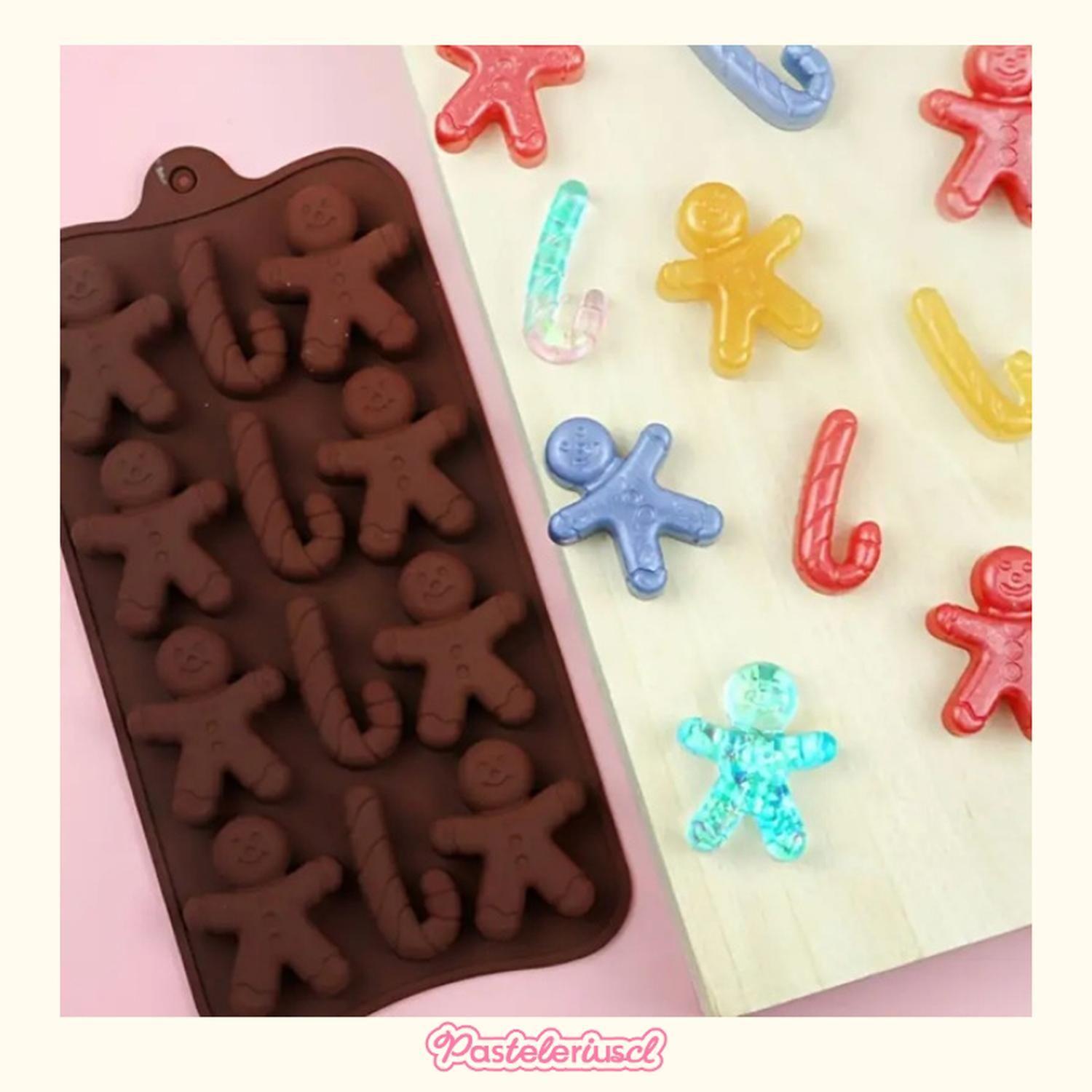 2 Molde De Chocolate Molde De Silicona Molde Galleta Navidad Marrón-3