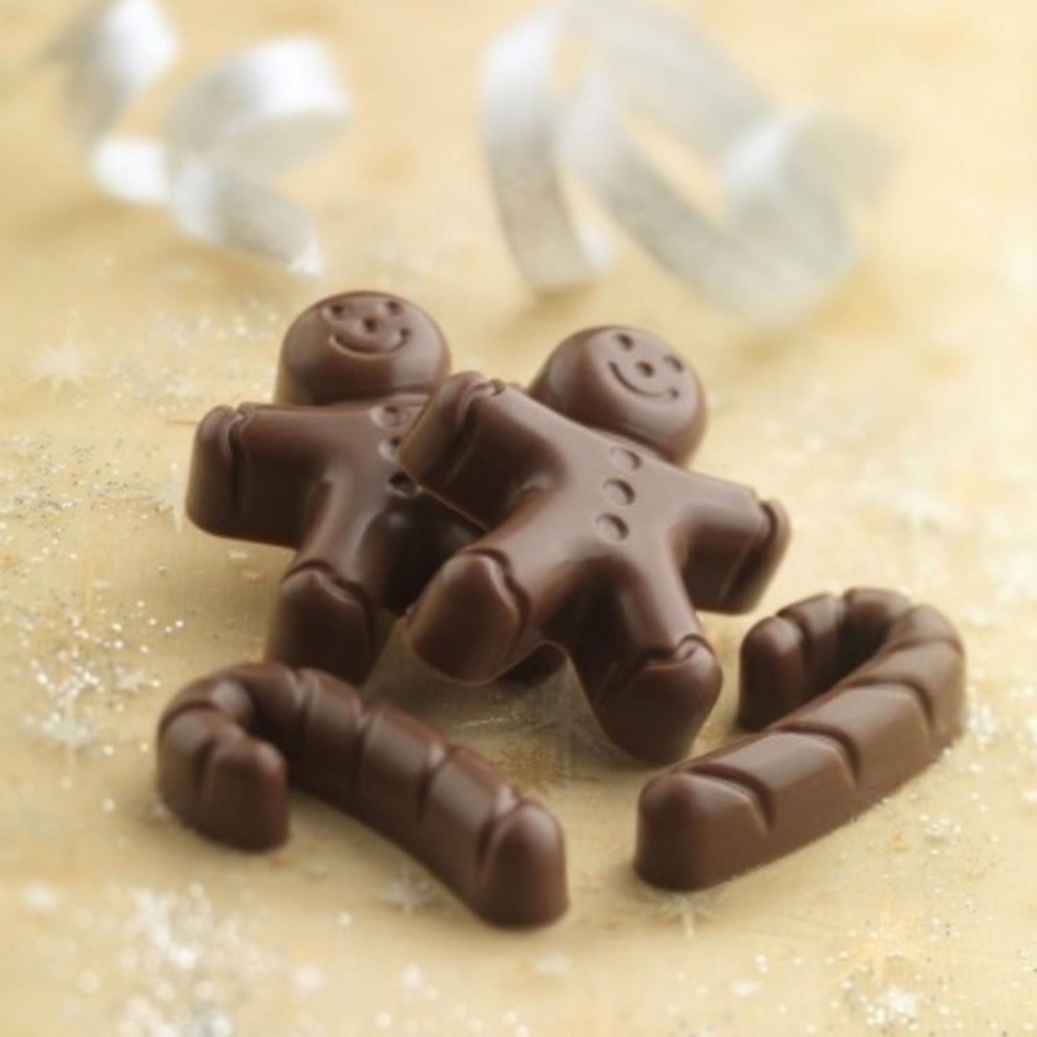 2 Molde De Chocolate Molde De Silicona Molde Galleta Navidad Marrón-9