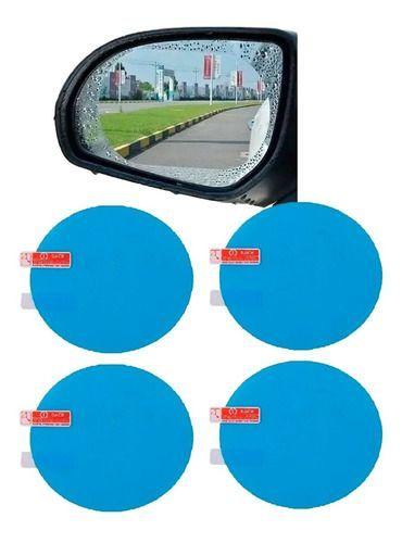 4 Lamina Antiempañante Anti Agua Espejo Retrovisor Laminas-0