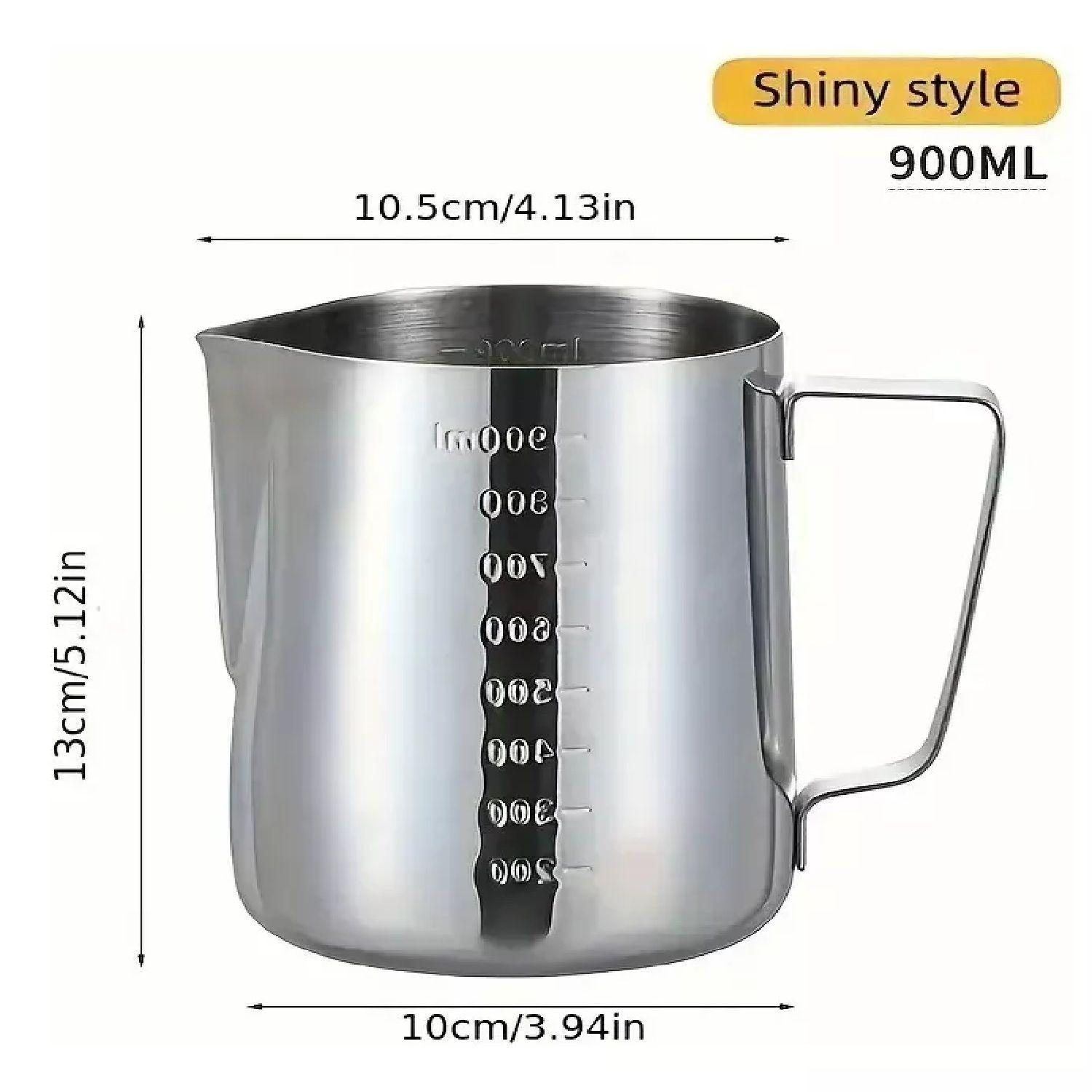 4 Jarra Leche Acero Espumador De Leche Lechero Barista 900ml-2