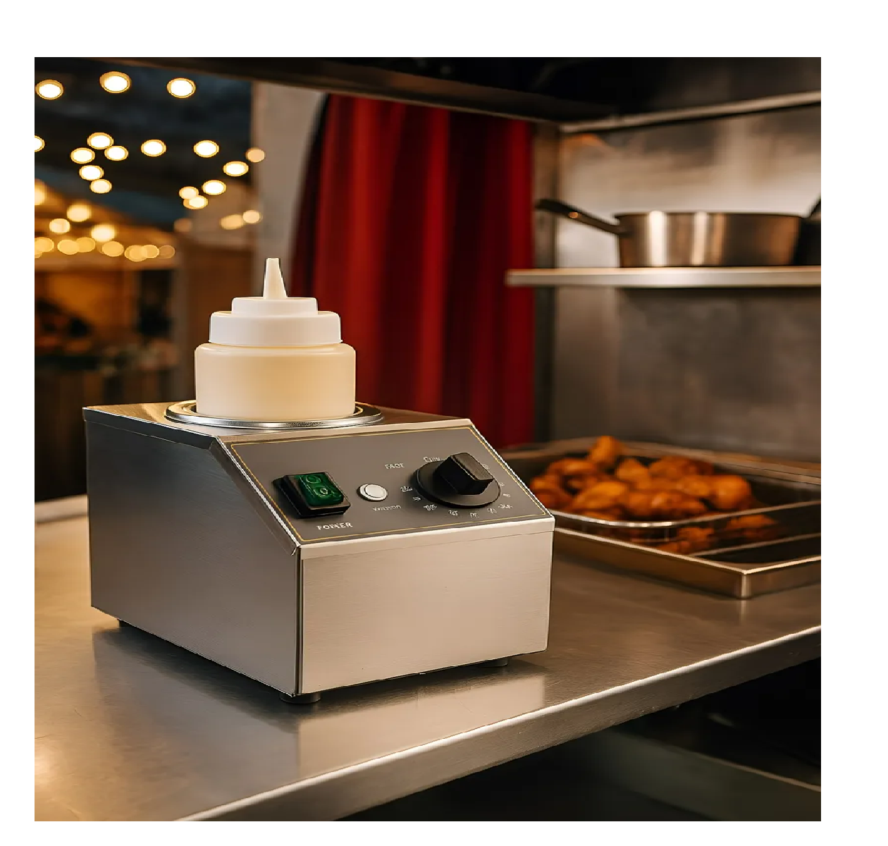 Botella Dispensador Calentador De Botellas De Salsas 22oz Maquina De Salsas Dispensador Eléctrico-6