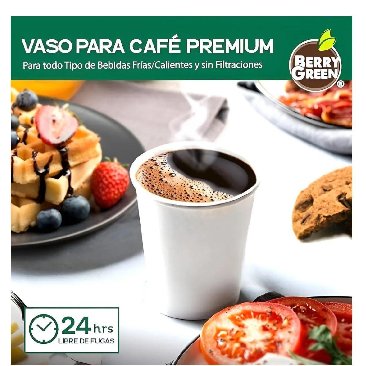 200 Vasos Para Cafe Vasos Polipapel C/tapa manga 10oz 296ml -7