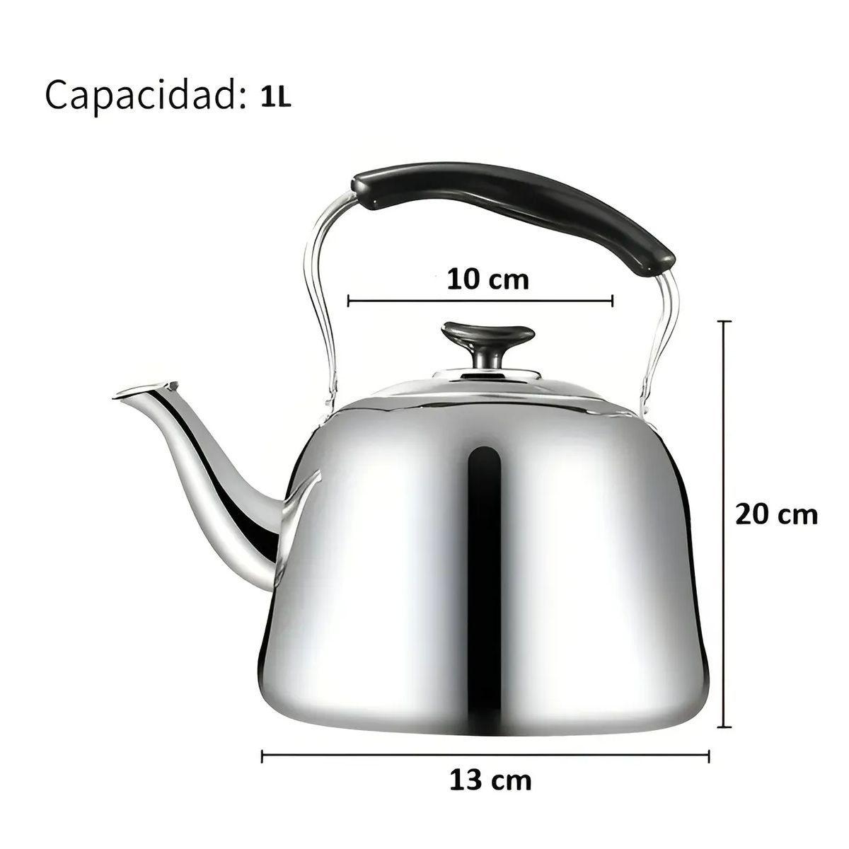 Tetera De Te Tetera De Agua Teteras Filtro Te Infusor 1.0 L Plateado-2