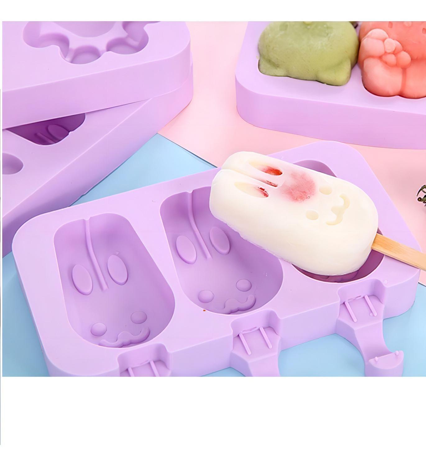 [MULT-110668] Moldes De Silicona Para Helados Molde Paletas Helado Conejo Molde De Helados Paletas D-4