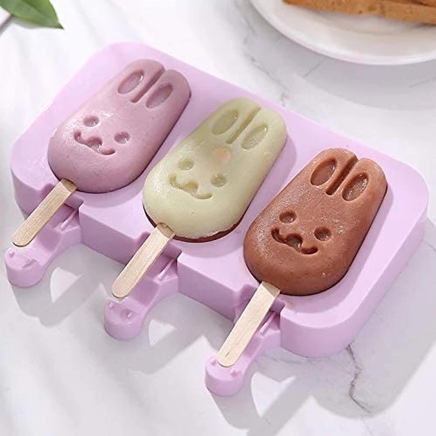 [MULT-110668] Moldes De Silicona Para Helados Molde Paletas Helado Conejo Molde De Helados Paletas D-5