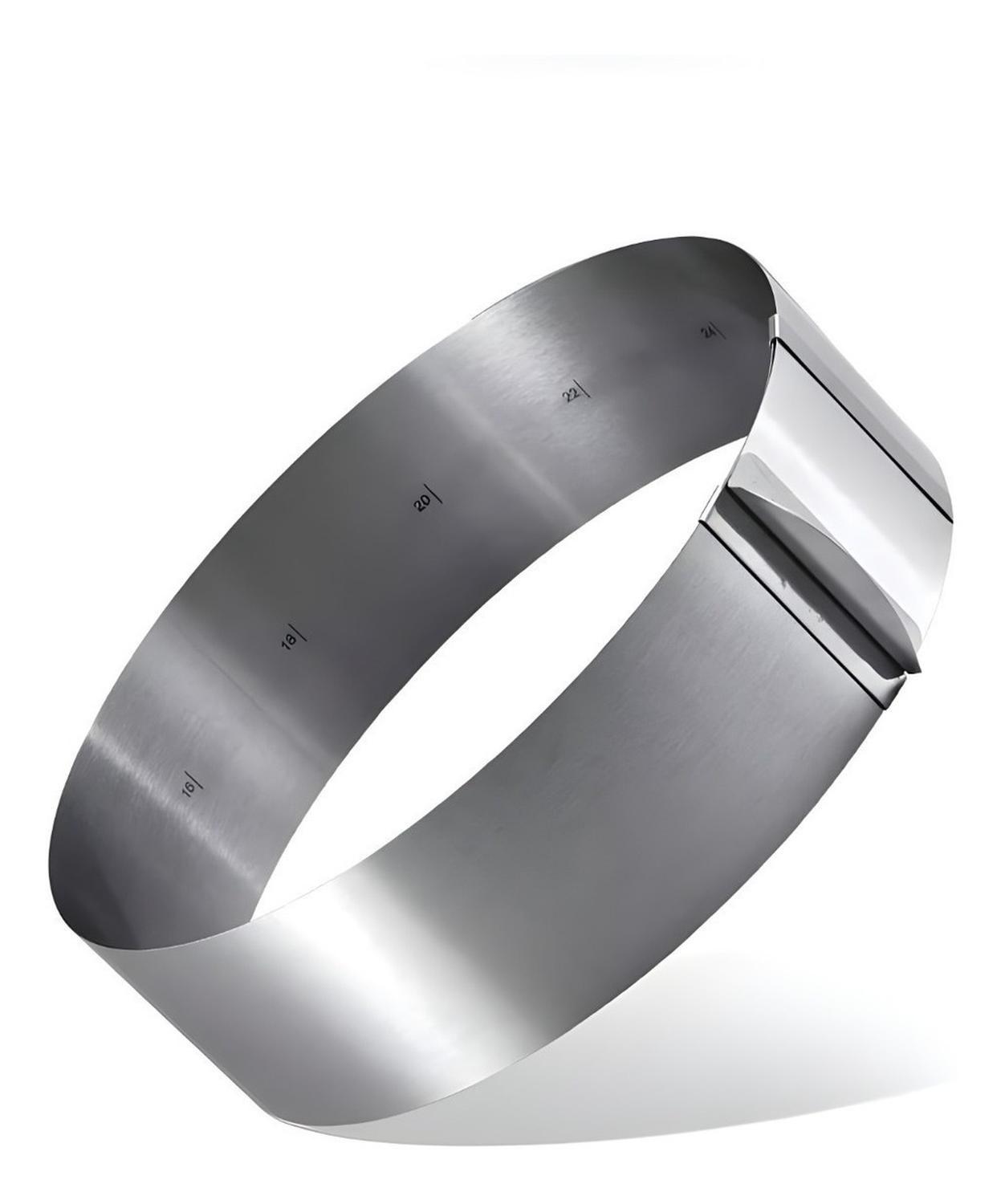 X4 Molde De Torta Molde Para Torta Anillo Redondo Ajustable Gris-7