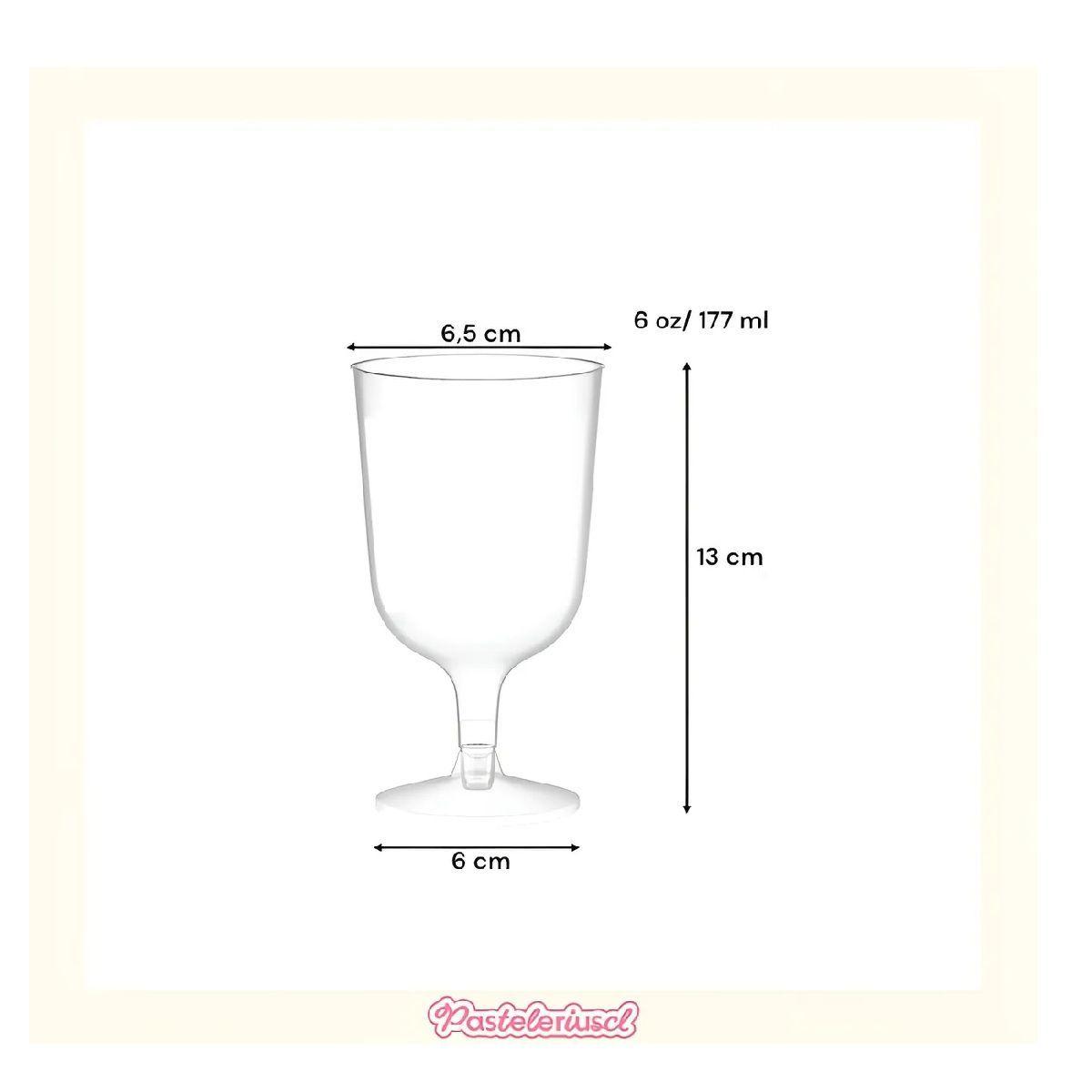 80 Copas Plastico Copas De Vino Transparente Desechables 6oz Transparentes-2