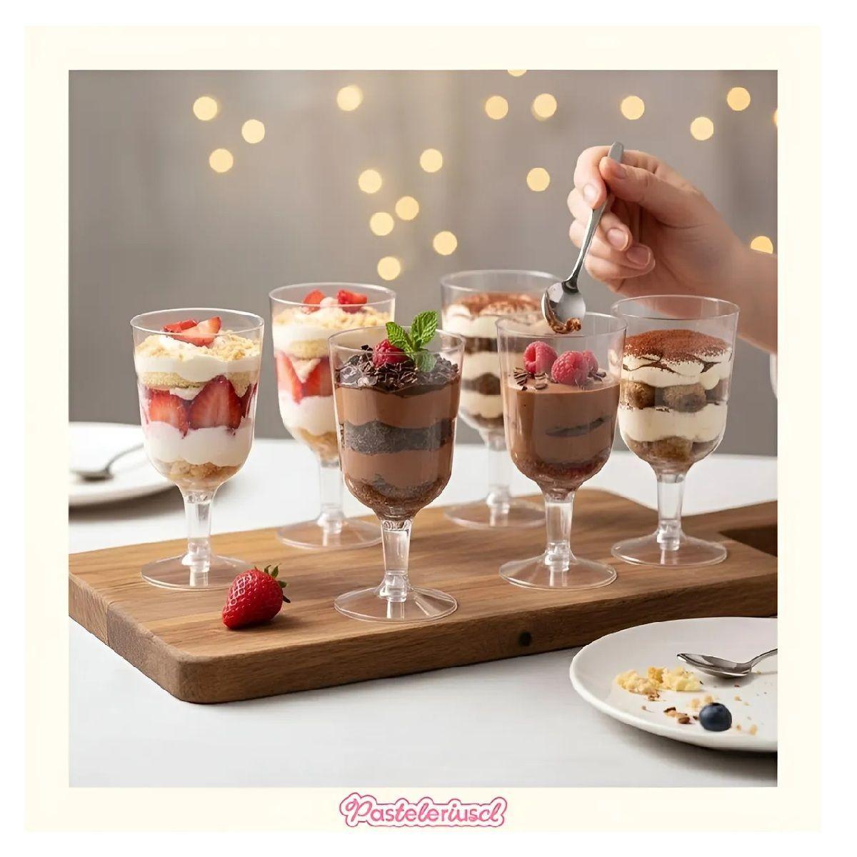 80 Copas Plastico Copas De Vino Transparente Desechables 6oz Transparentes-3