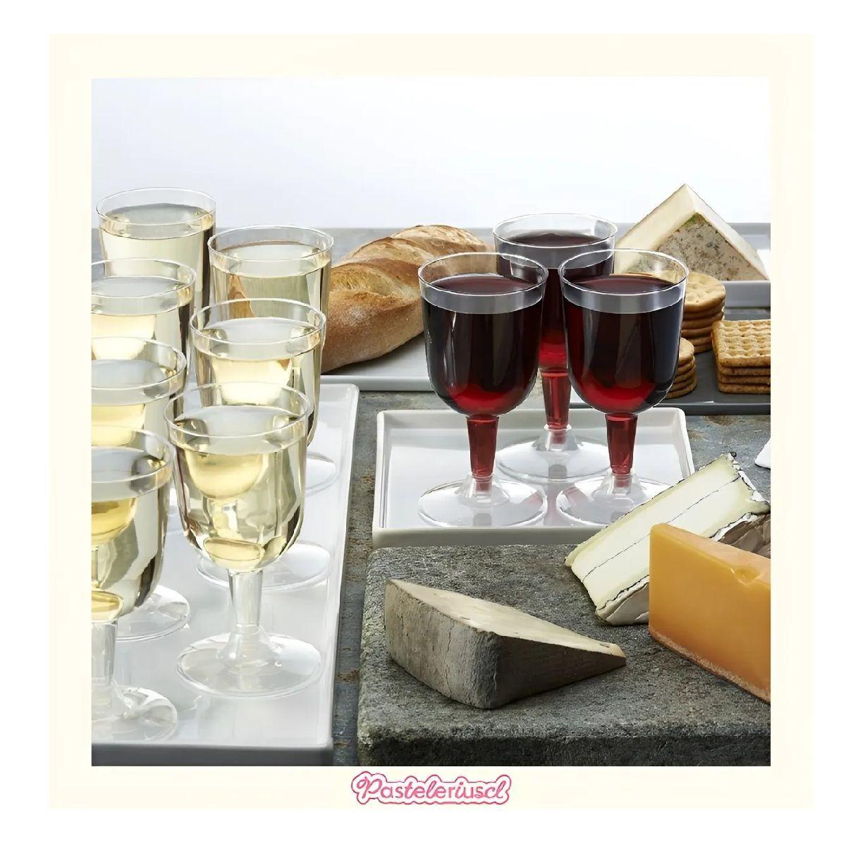 80 Copas Plastico Copas De Vino Transparente Desechables 6oz Transparentes-6