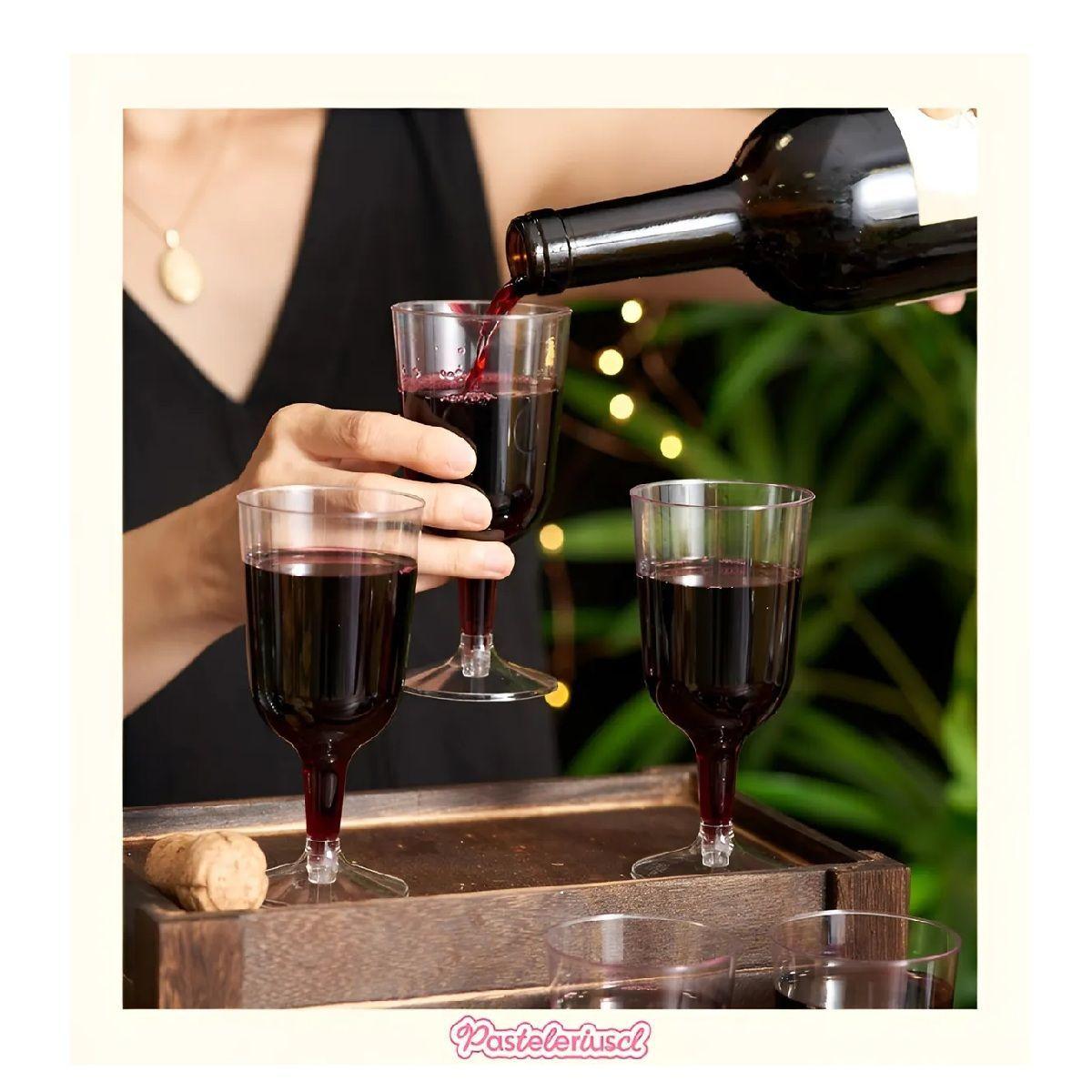 80 Copas Plastico Copas De Vino Transparente Desechables 6oz Transparentes-7