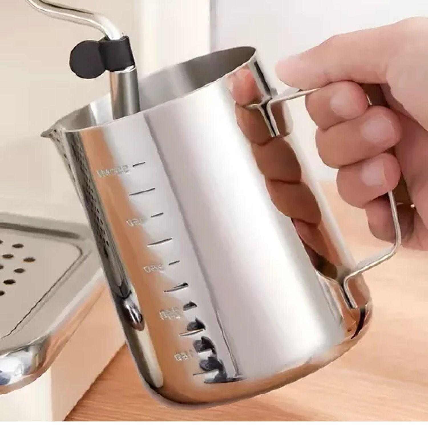 4 Jarra Leche Acero Espumador De Leche Lechero Barista 550ml-3
