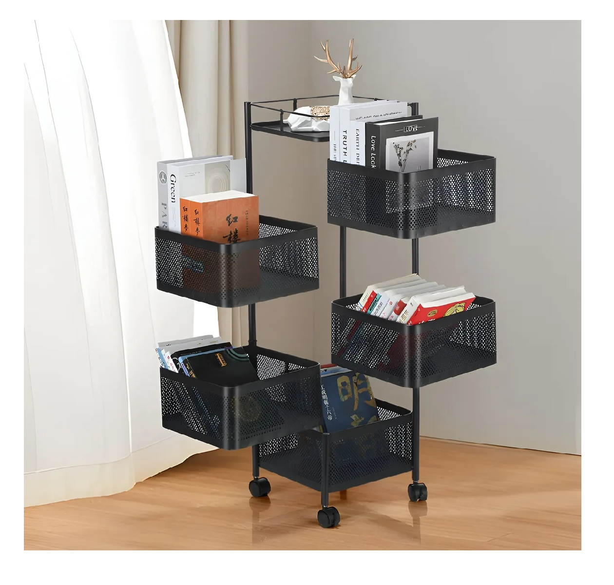 Organizador Extraible Carro Organizador Ruedas 5niveles 94cm-3