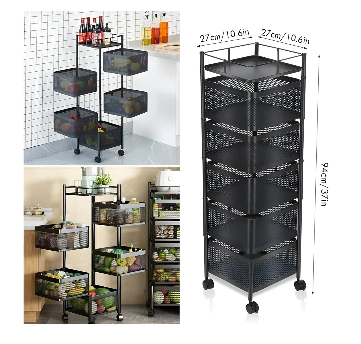 Organizador Extraible Carro Organizador Ruedas 5niveles 94cm-5
