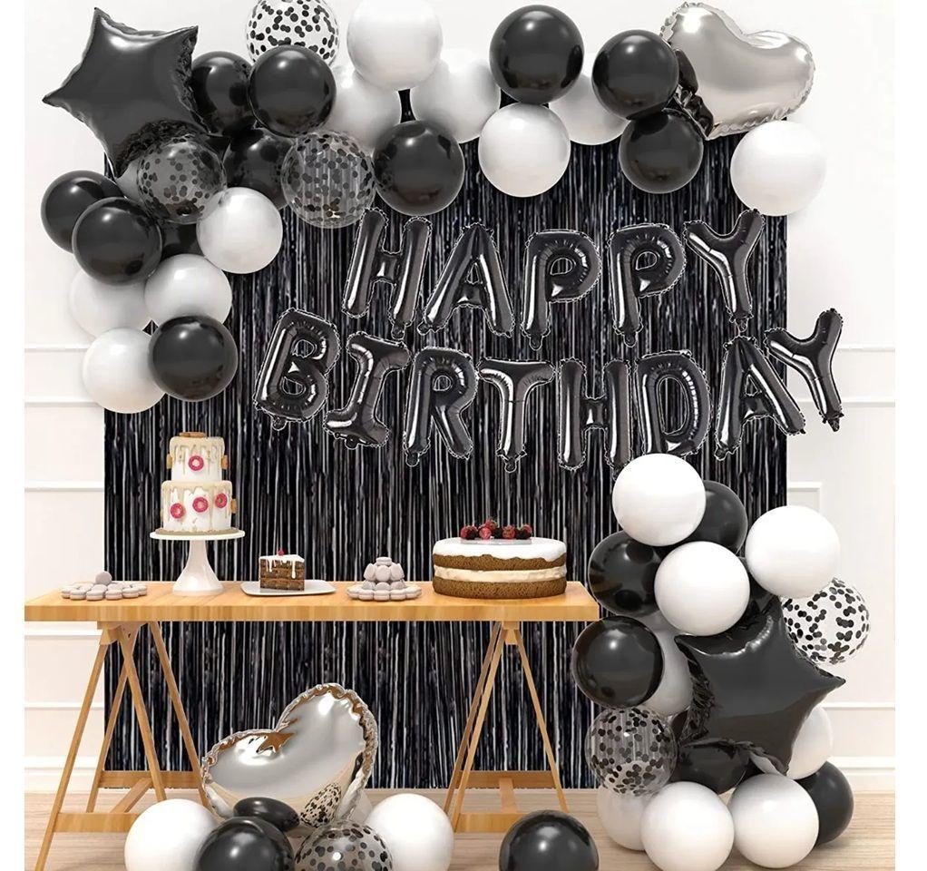 Pack X2 Guirnalda Cumpleaños Cortina Set Cumpleaños Cotillón Decoración Para Fiestas Metálica 2mts-4