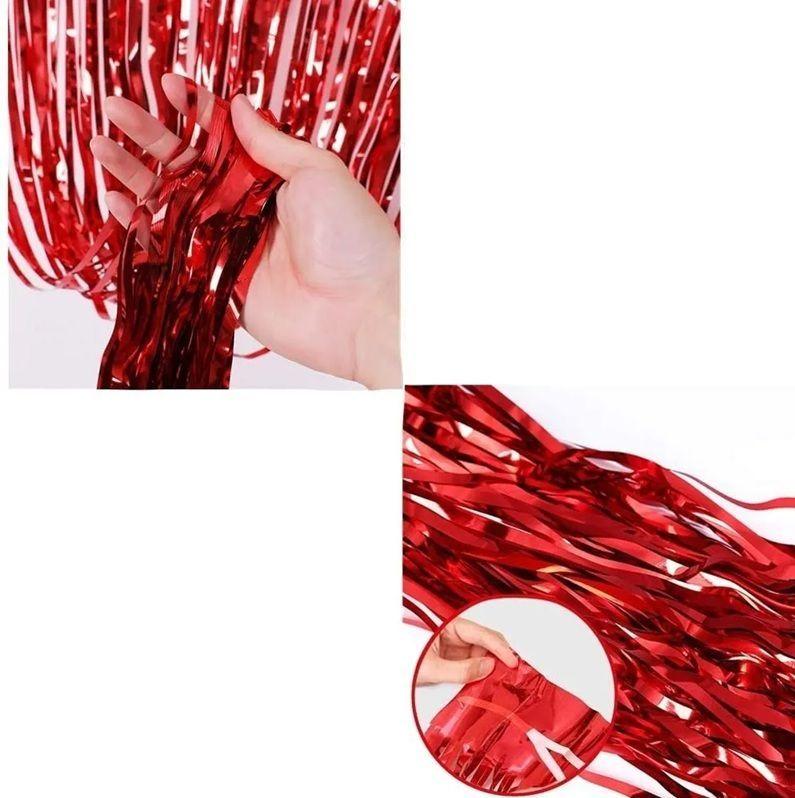 Cortina Guirnaldas Cumpleaños Guirnalda Cumpleaños Rojo 2m Cortina De Cumpleaños Decoración Fiestas-3