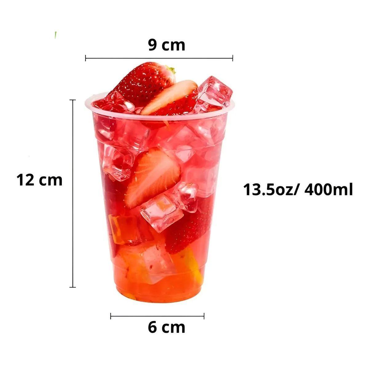 200 Vasos Plasticos Desechables Vasos Para Bebida 13oz 400ml Trasparente-2