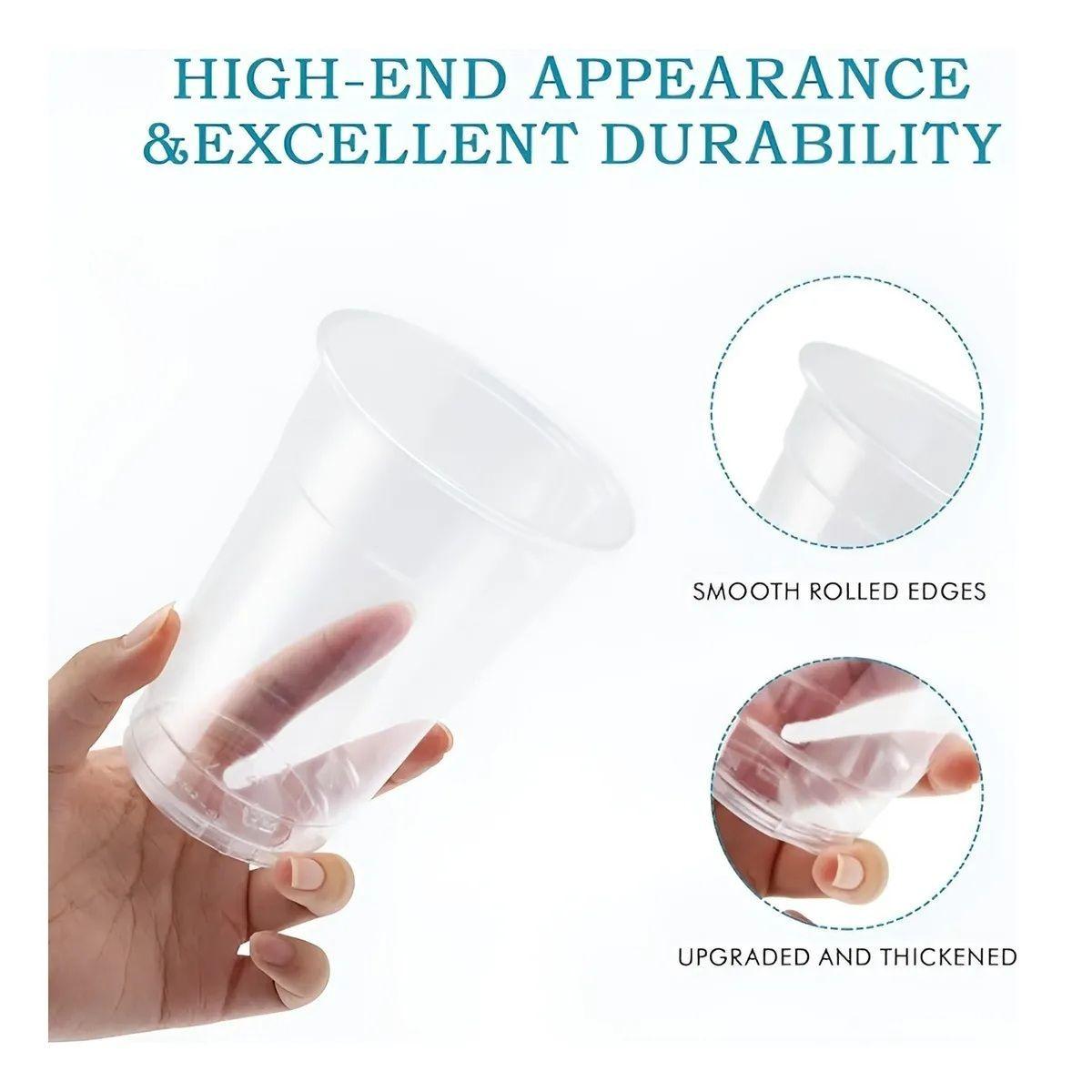 200 Vasos Plasticos Desechables Vasos Para Bebida 13oz 400ml Trasparente-5