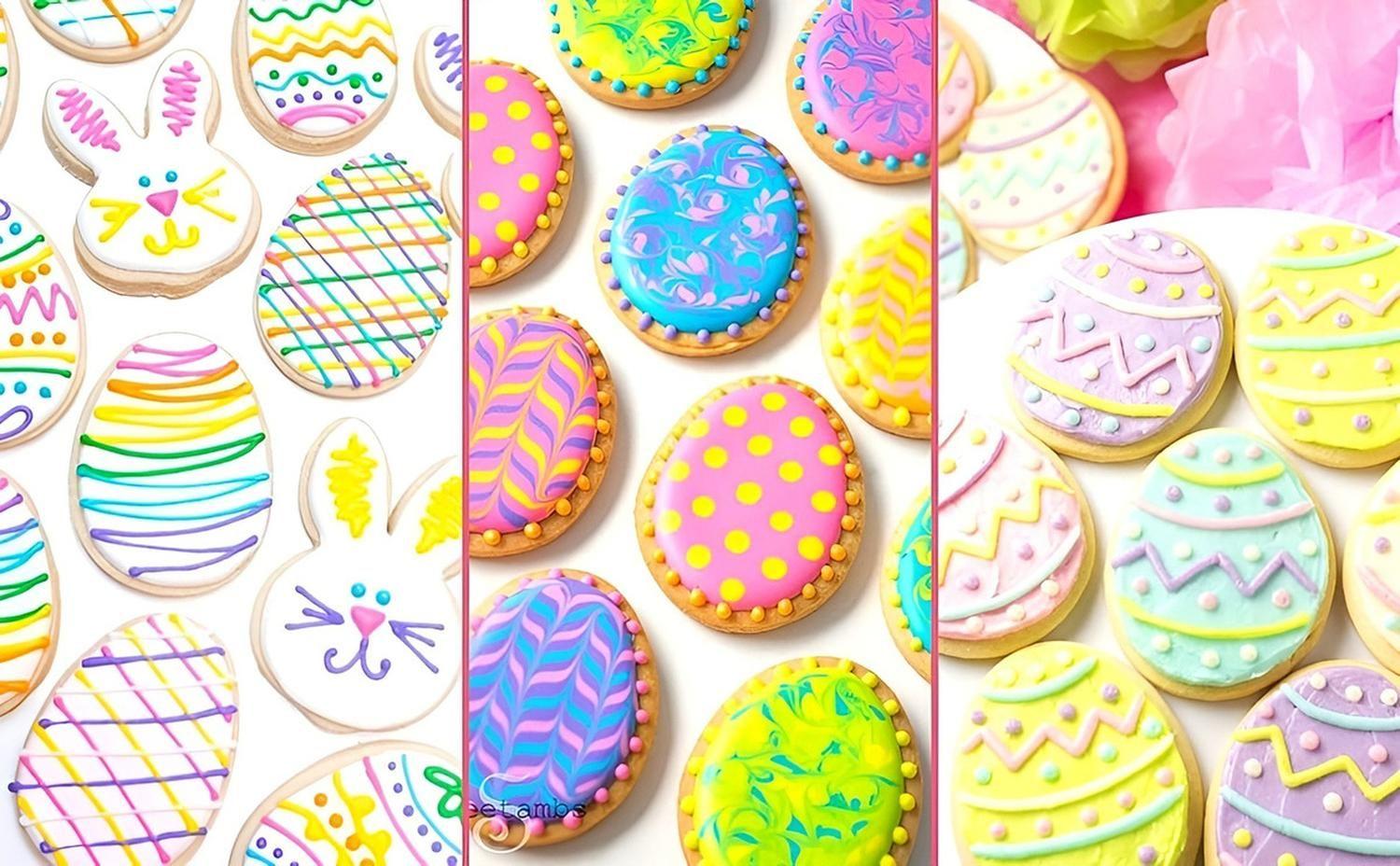 Cortador Galleta Huevos Pascua Cortadores Galletas Moldes Rosa-2