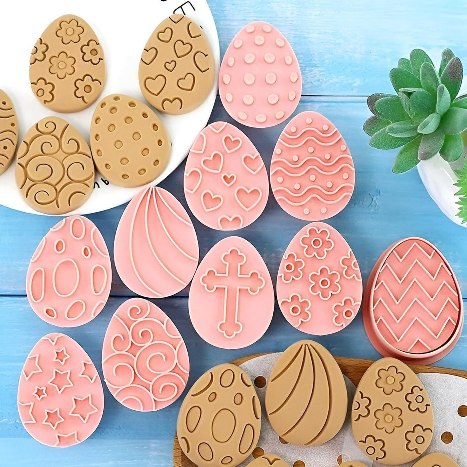 Cortador Galleta Huevos Pascua Cortadores Galletas Moldes Rosa-3