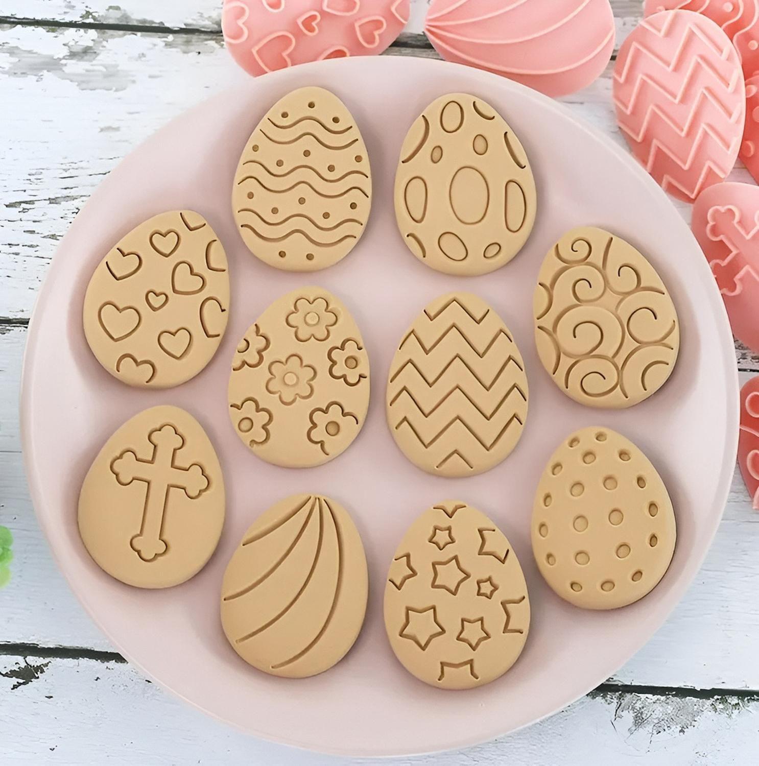 Cortador Galleta Huevos Pascua Cortadores Galletas Moldes Rosa-6