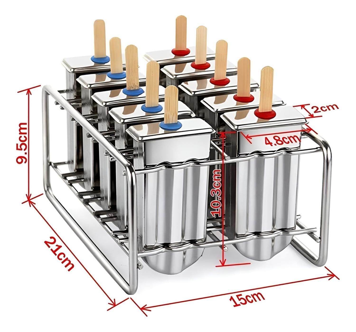 Molde Helados Moldes Reposteria Molde Helado Paletas 10cav-2