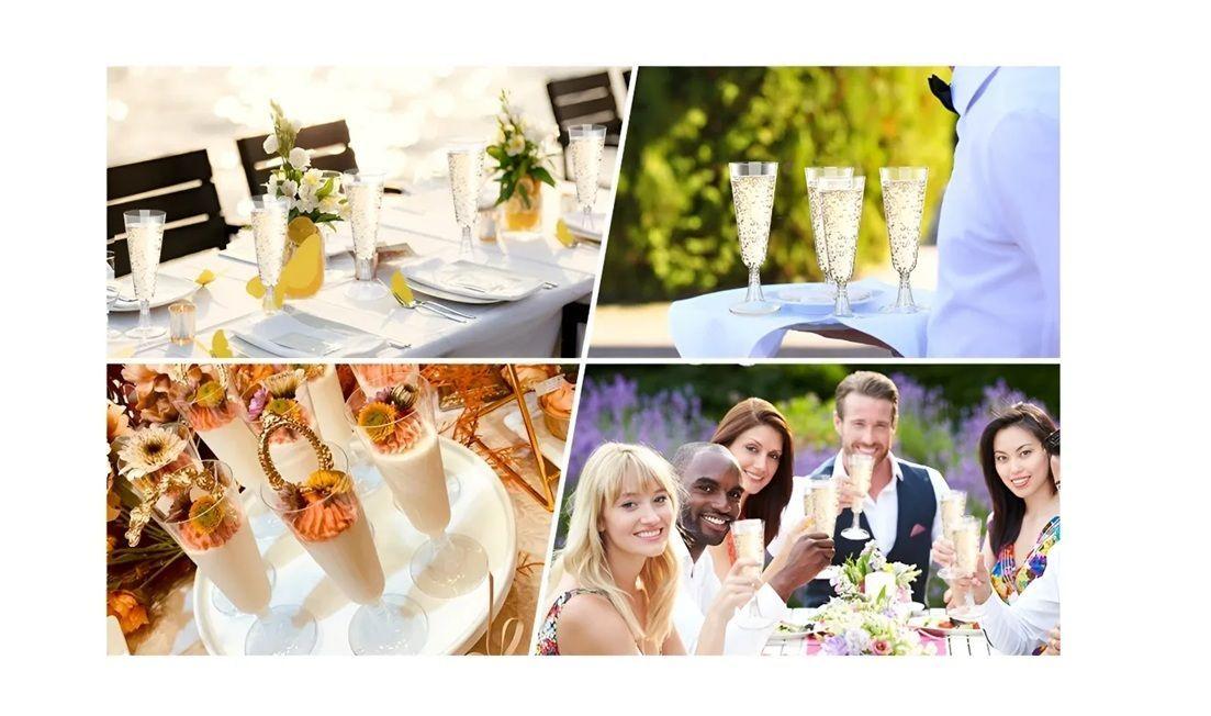 30 Copas De Champagne Copa Acrilico Copas Champaña copas acrílica copas champagne 5oz/162ml -5