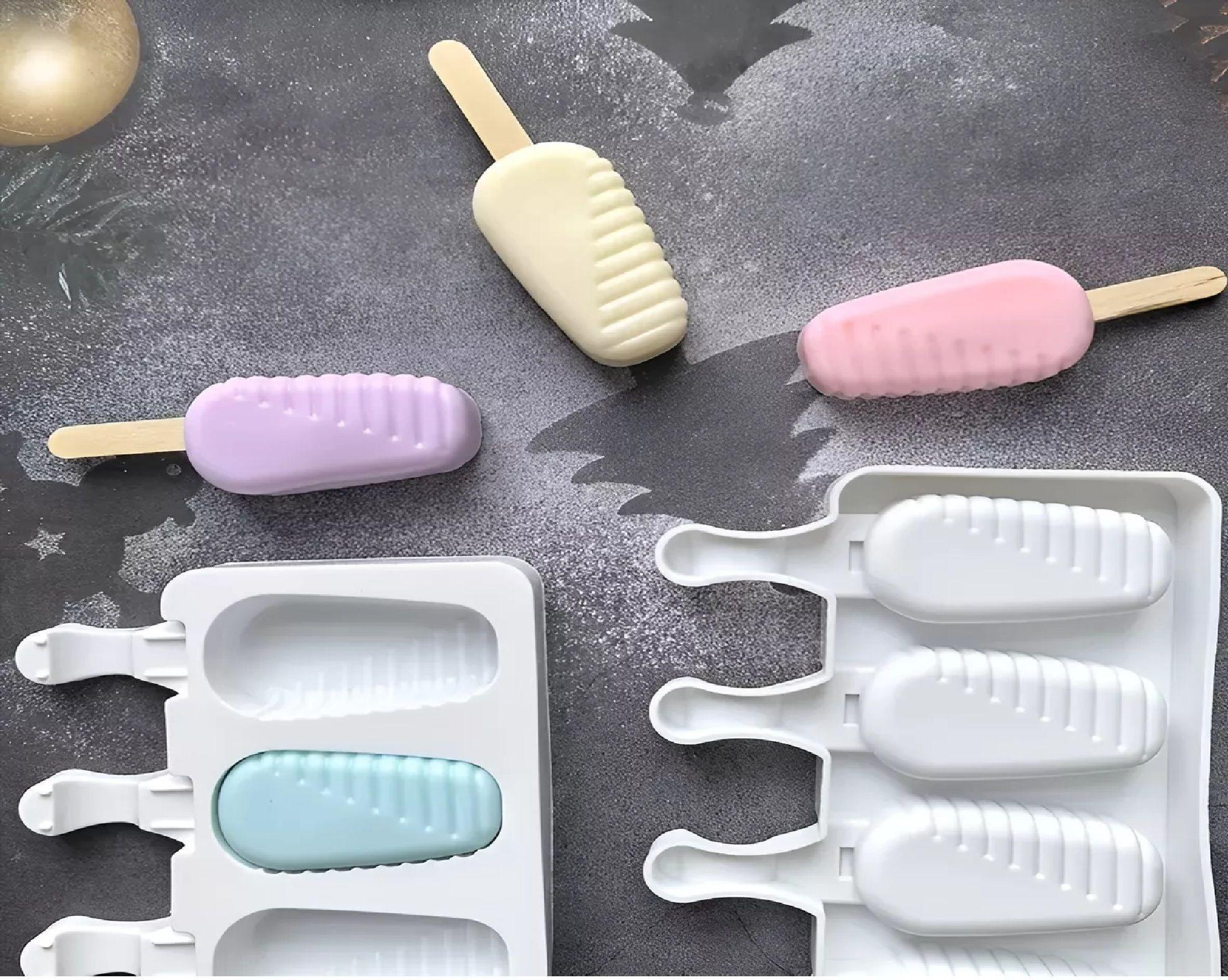 X2 Moldes De Silicona Para Helados Molde Helado Paletas 8cav-4