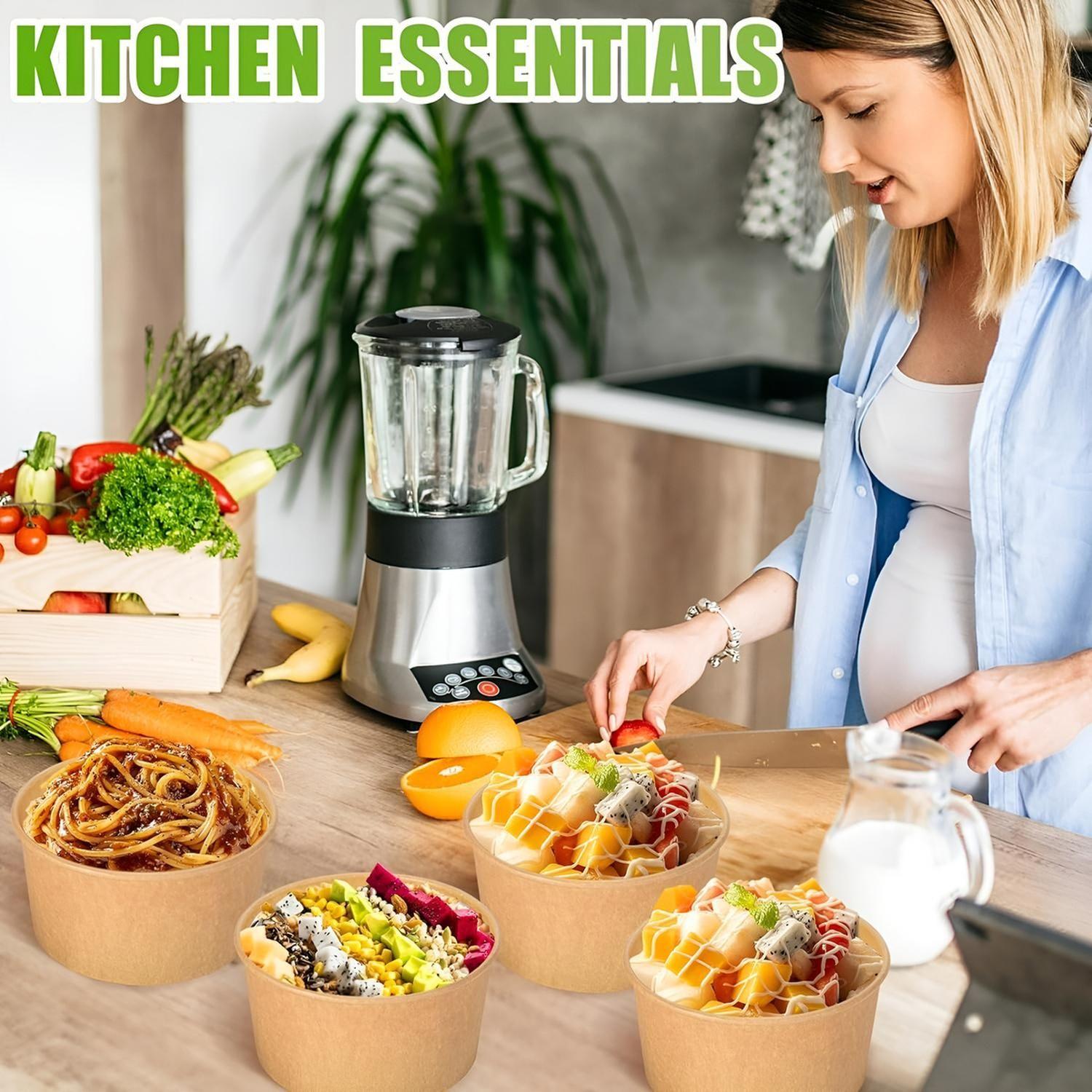 Bowl Con Tapa Bowls Plastico Bowl Kraft Envases 1000 Cc-5