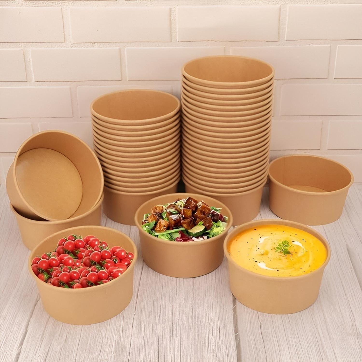Bowl Con Tapa Bowls Plastico Bowl Kraft Envases 1000 Cc-9