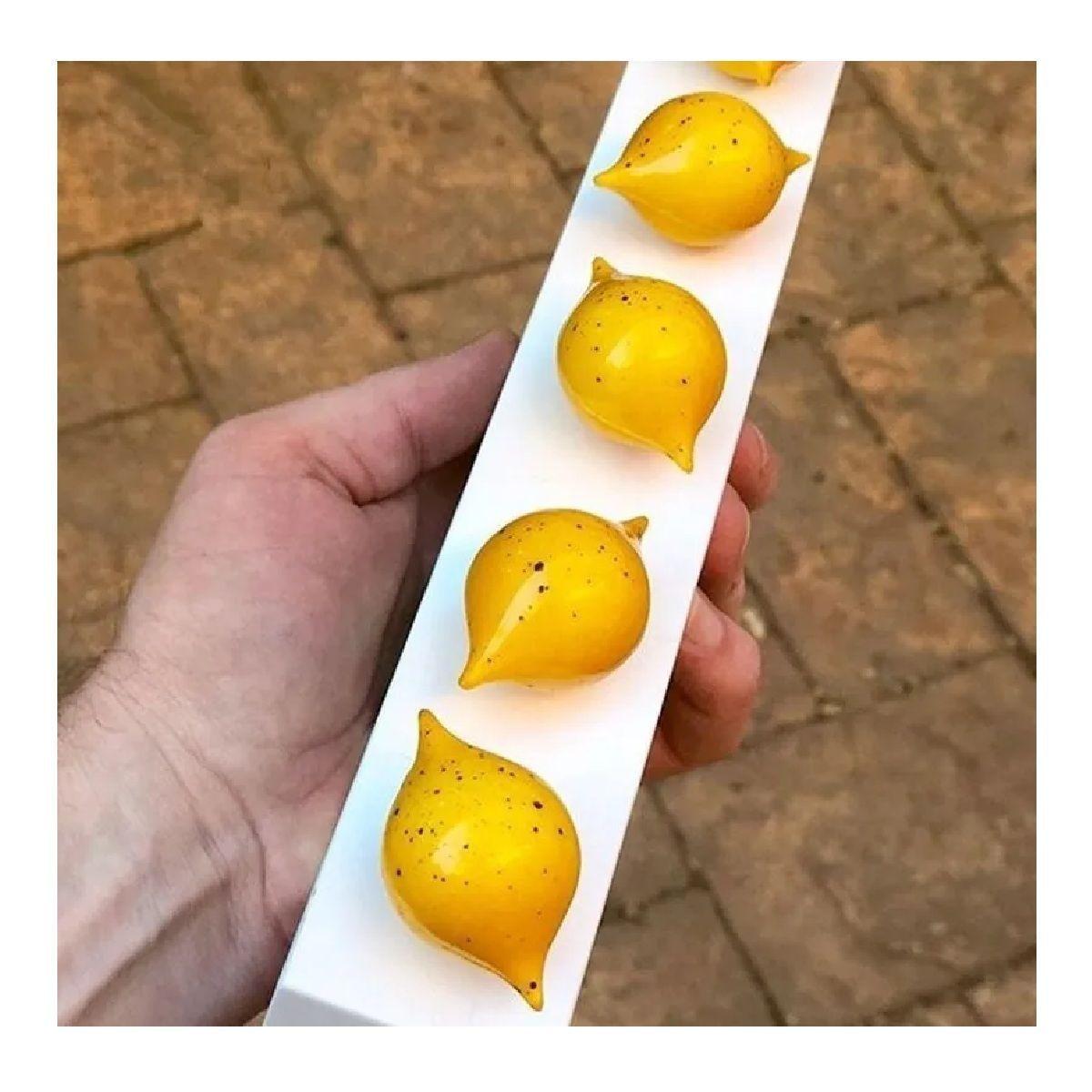 X2 Molde Policarbonato Forma De Limón Chocolate Moldes De Chocolate Policarbonato Limones Moldes-4