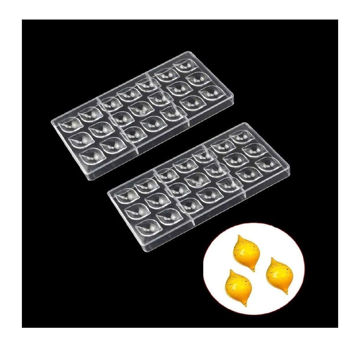 X2 Molde Policarbonato Forma De Limón Chocolate Moldes De Chocolate Policarbonato Limones Moldes-7