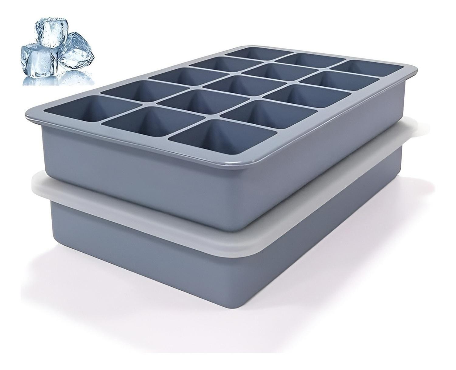 Pack X4 Cubetas De Hielo Cubetera Hielo Moldes C/tapa 15cav Rosa-7