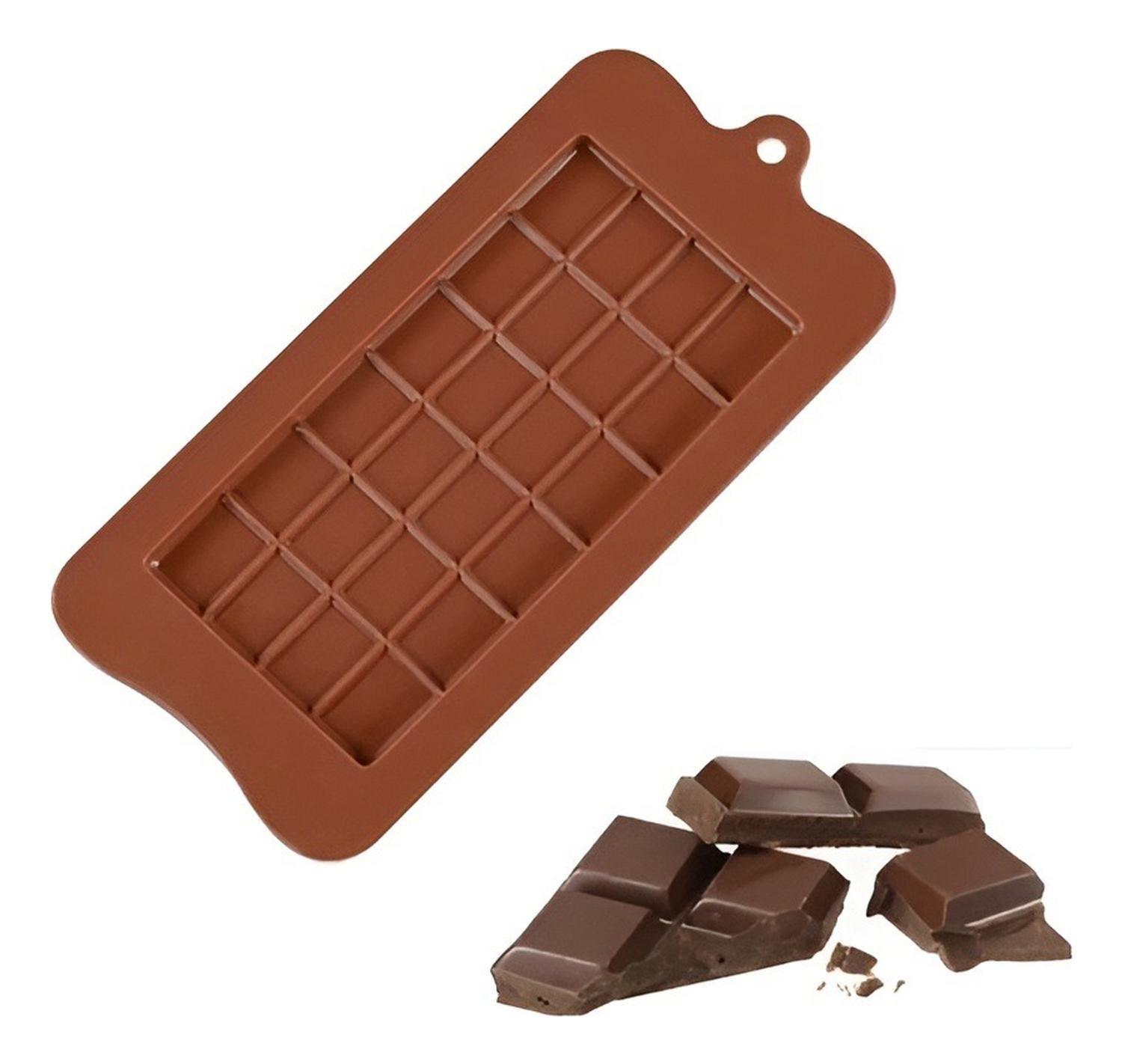 Pack 4 Moldes De Chocolate Molde Barra De Chocolate Silicona Marrón-5