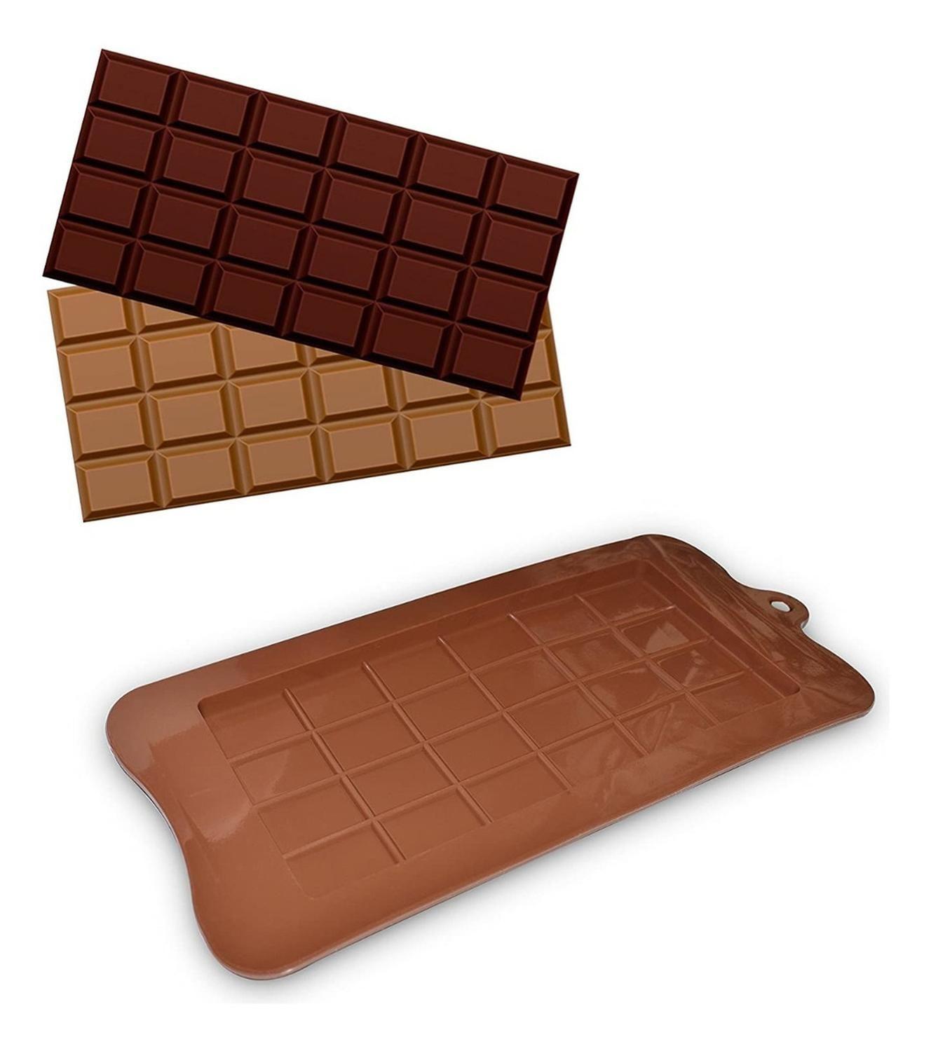 Pack 4 Moldes De Chocolate Molde Barra De Chocolate Silicona Marrón-7