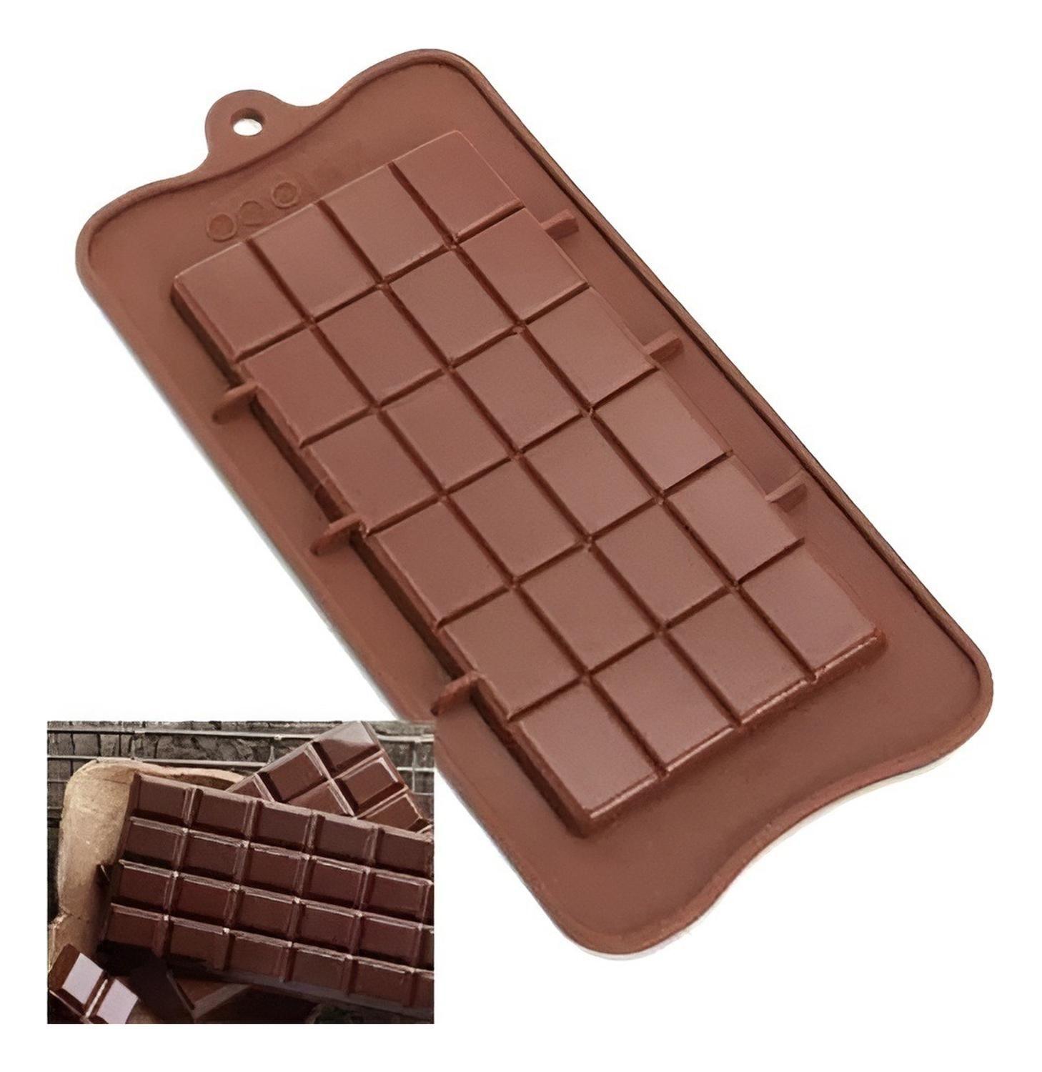 Pack 4 Moldes De Chocolate Molde Barra De Chocolate Silicona Marrón-8
