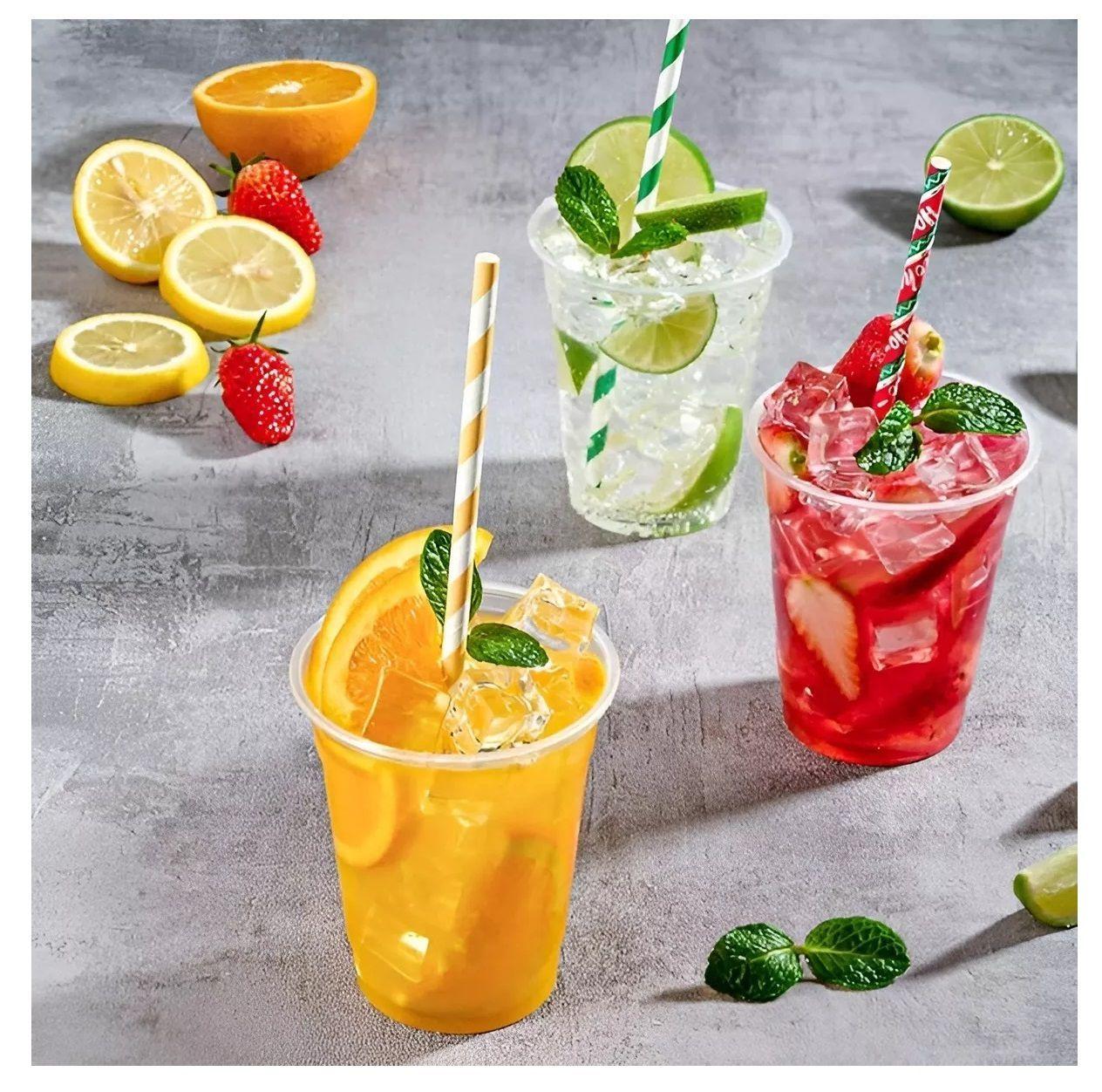 100 Vasos Desechables Plasticos Vaso Para Bebidas 13oz 400ml-3