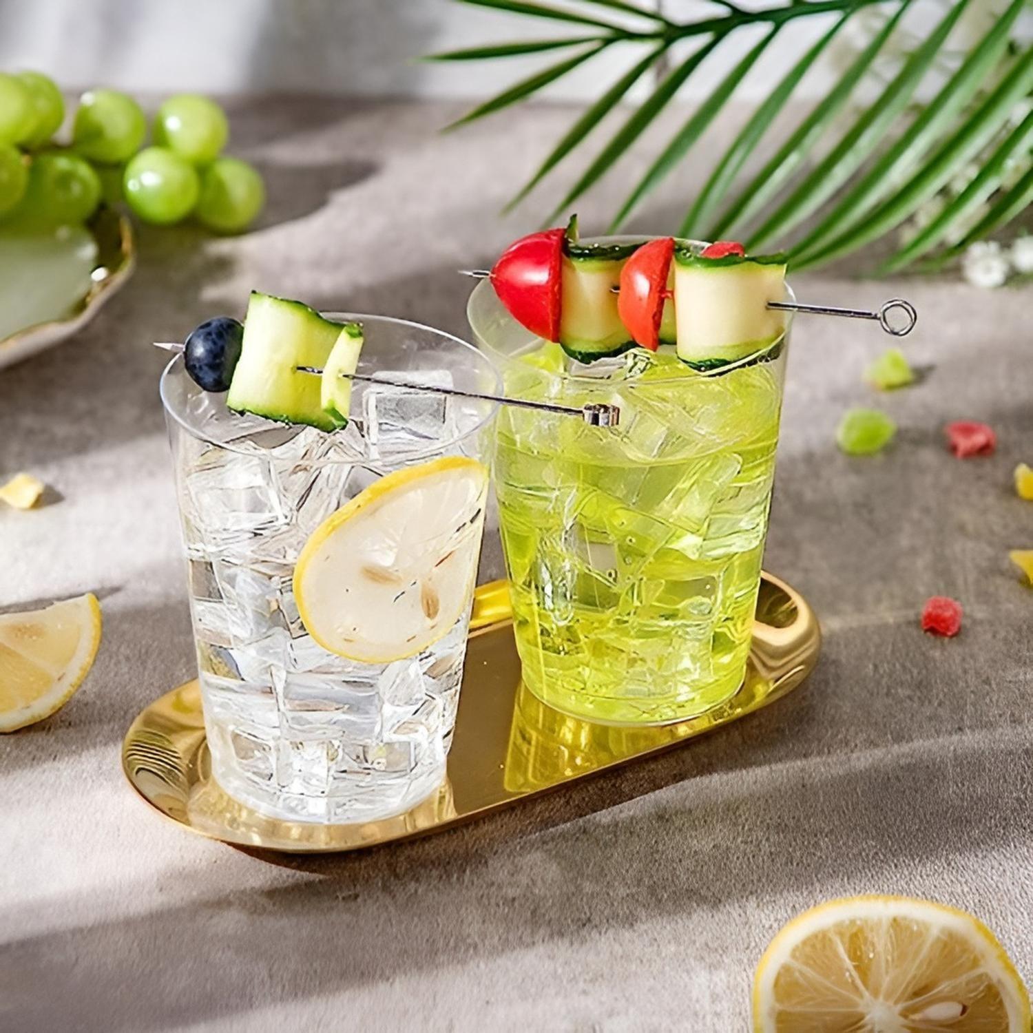 X100 Set Vasos Desechables Vaso Plastico Acrilicos 438 Ml Transparente 438 Ml-7