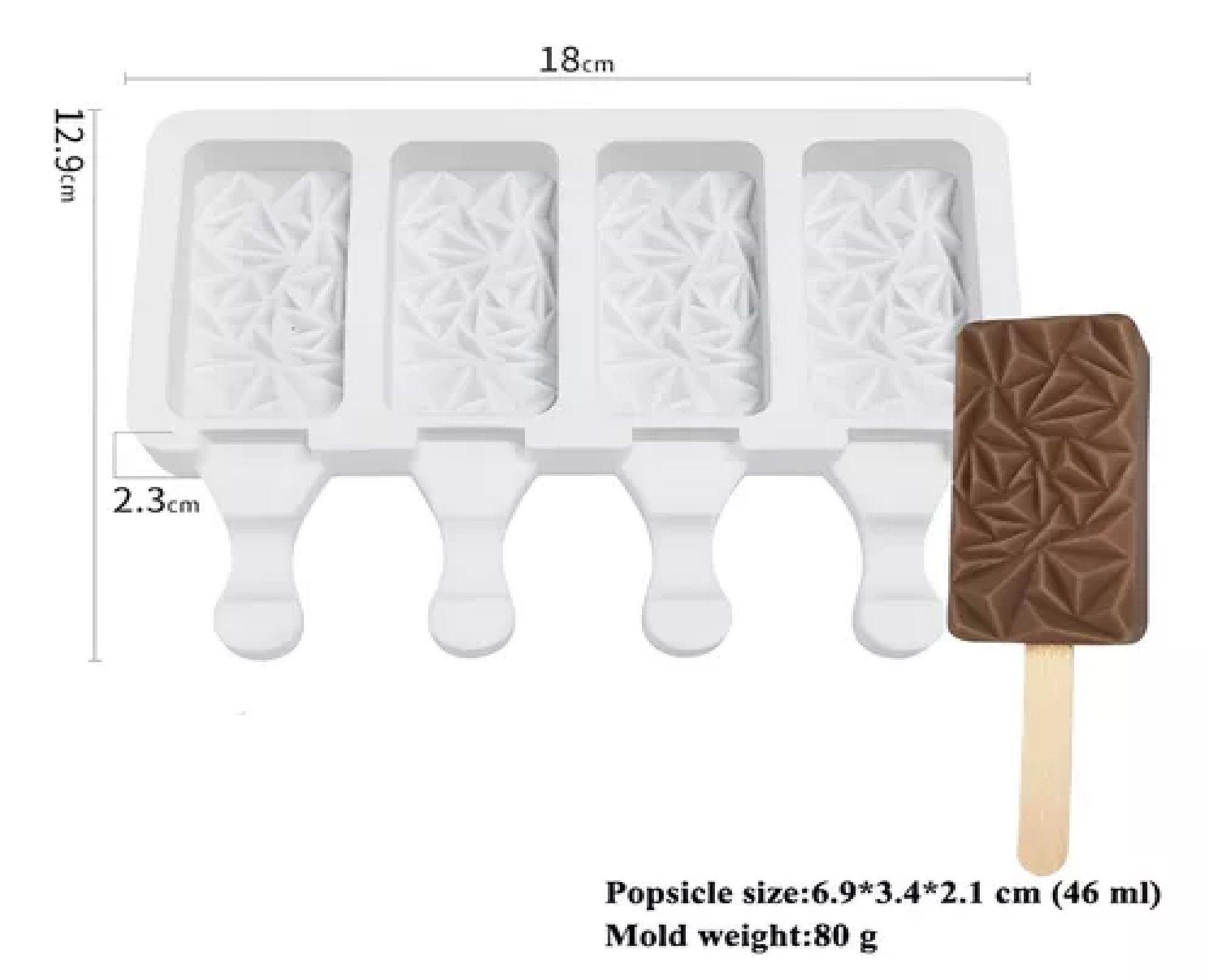 X4 Molde Helados Molde Paletas Moldes De Silicona Reposteria-2