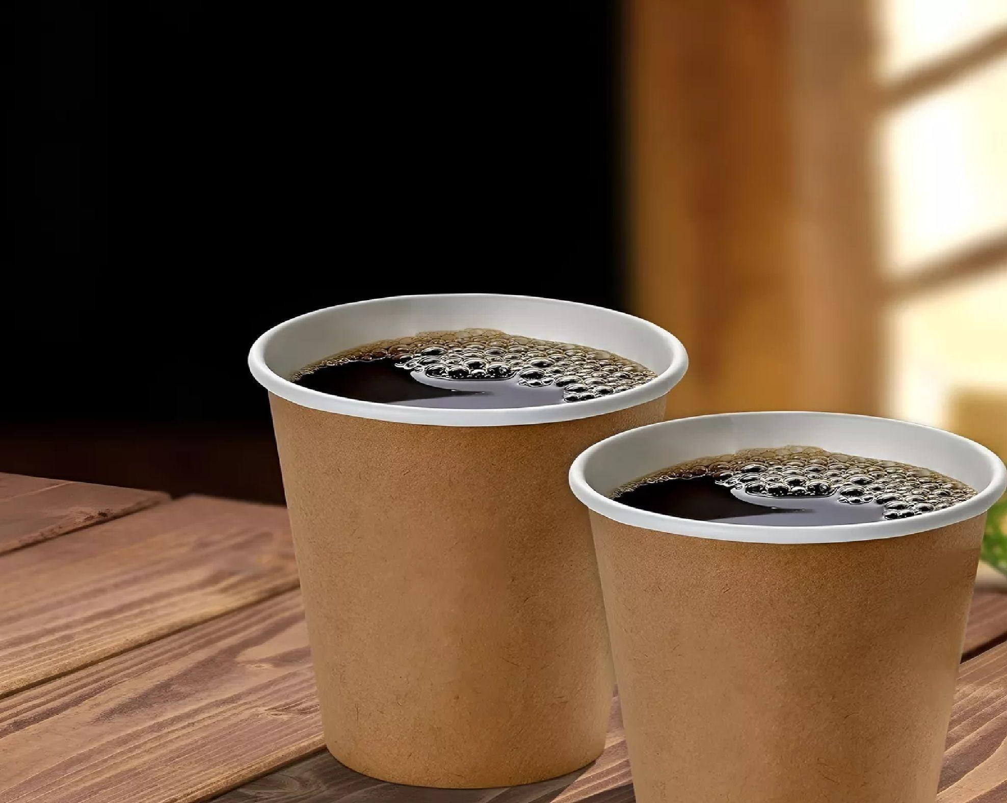 X150 Vasos Para Cafe Vaso Kraft Vaso Polipapel C/tapa 12oz-4