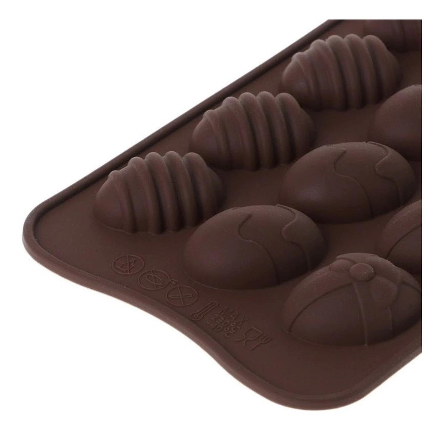 2 Moldes Para Chocolates Silicona Huevo Pascua Molde Huevito Marrón-5