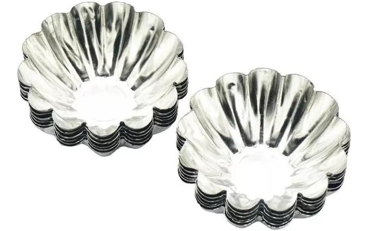 Pack X48 Molde Mini Tartaleta Tarta Moldes Aluminio 4,5cm Gris-2