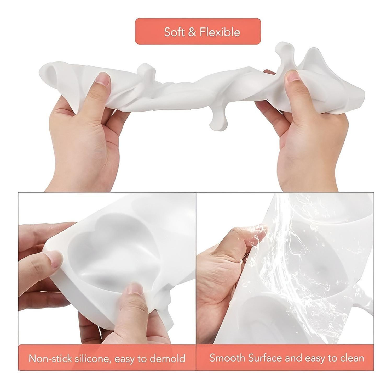 2 Moldes Silicona Reposteria Molde Helados Paletas Corazon 4c Moldes Para Helados Paletas Molde De S-7