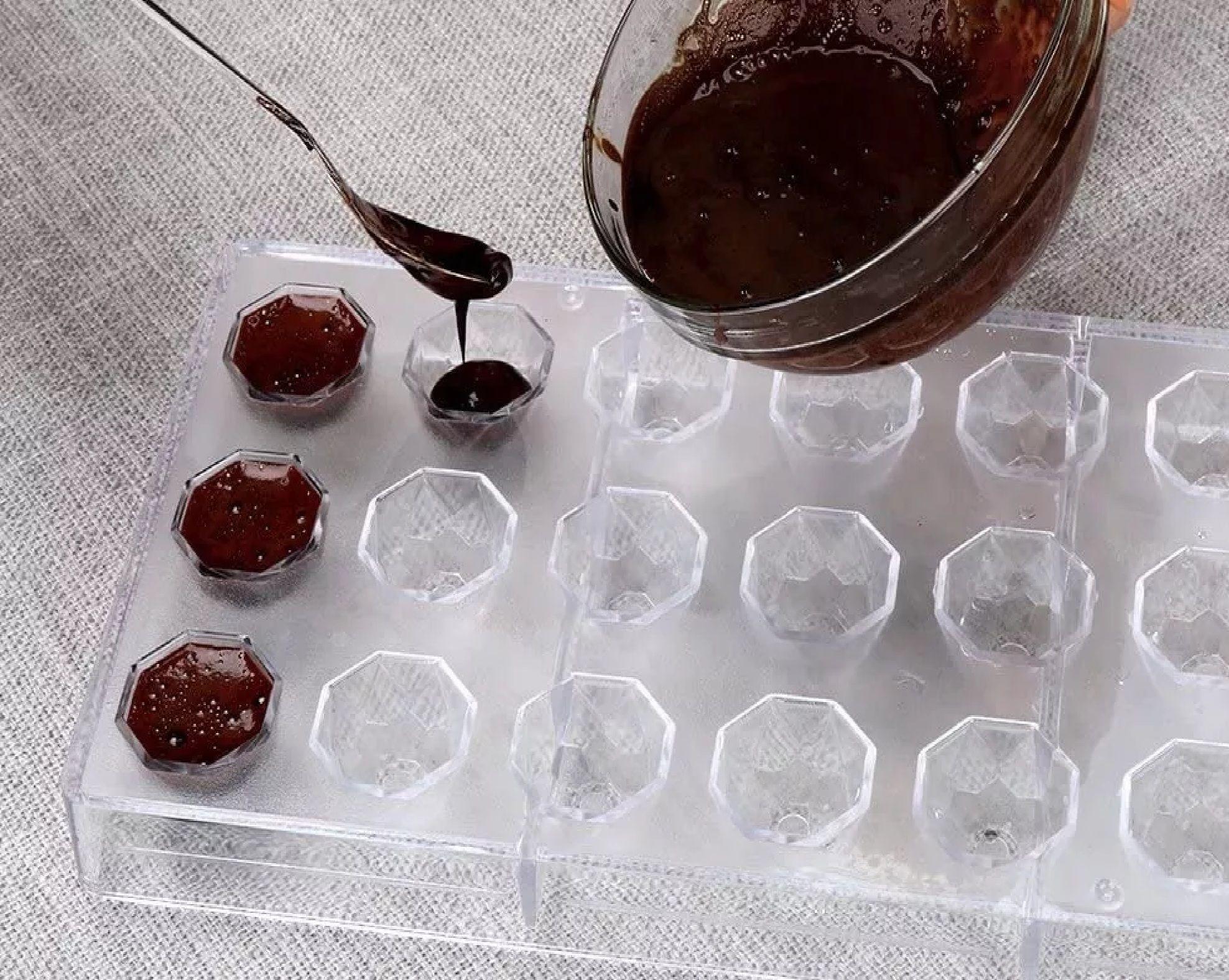 Pack X4 Moldes Para Bombones Molde Para Chocolate Ovalados policarbonato-4