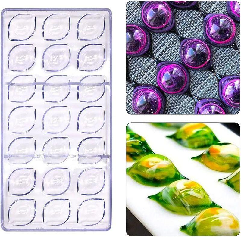 Pack X2 Moldes Chocolate Limon + Moldes Policarbonato Trufa Gris-2