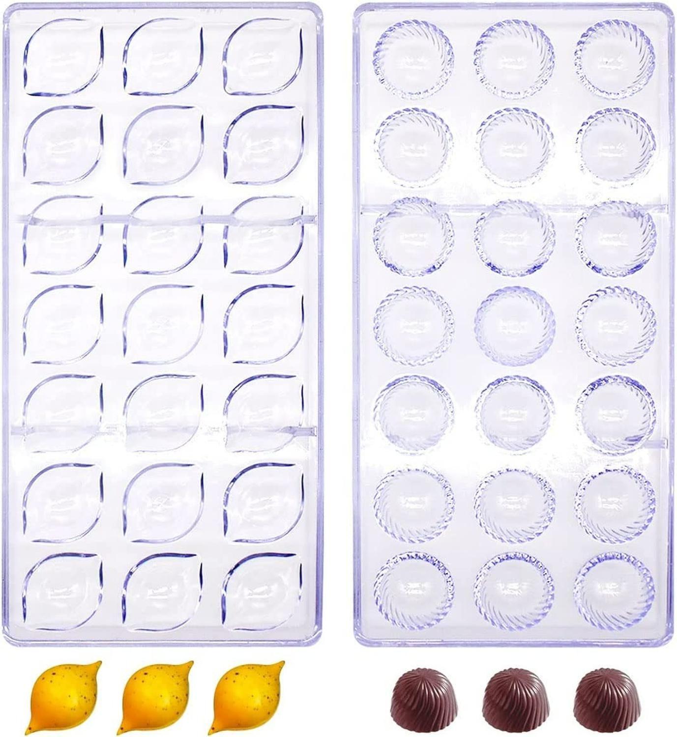 Pack X2 Moldes Chocolate Limon + Moldes Policarbonato Trufa Gris-0