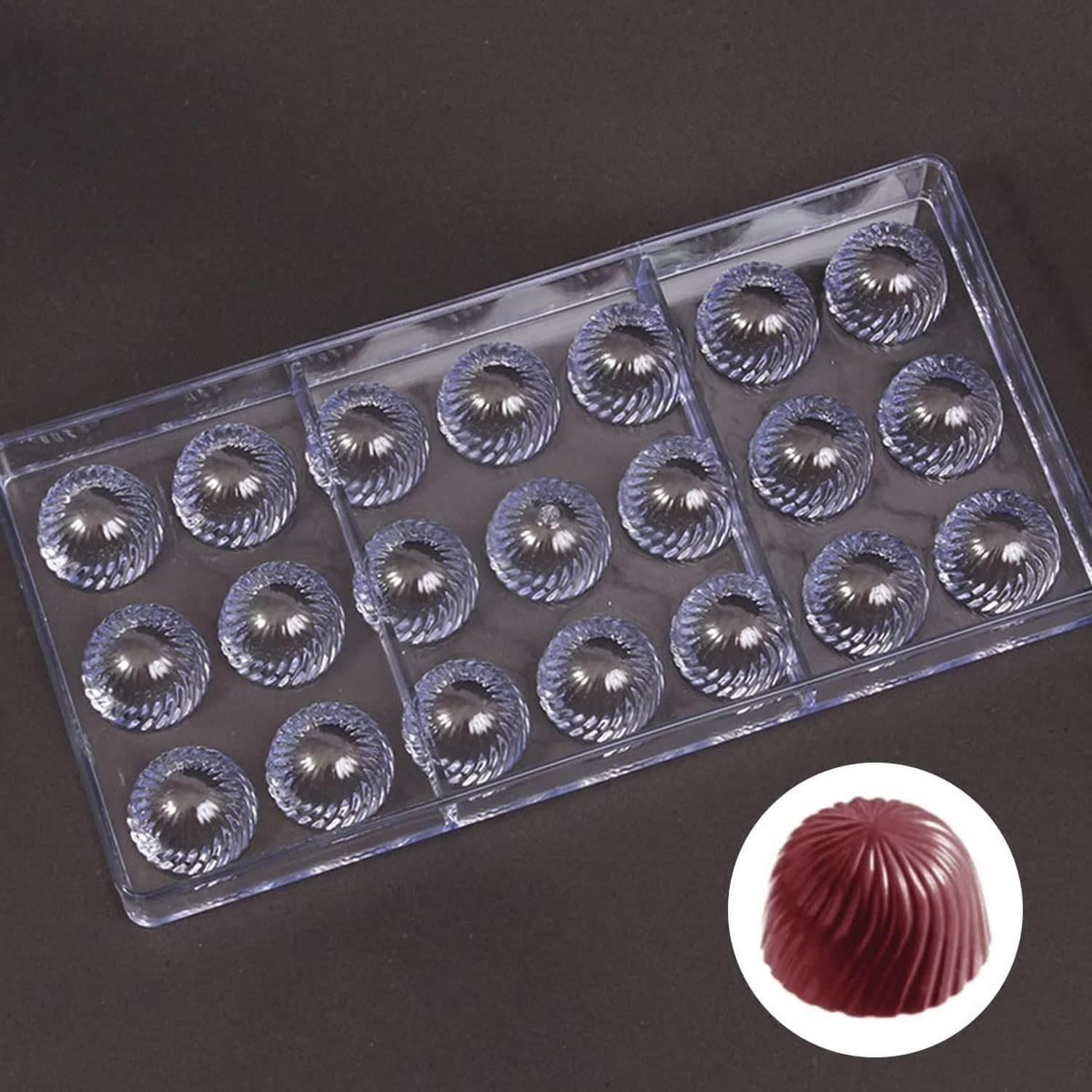 Pack X2 Moldes Chocolate Limon + Moldes Policarbonato Trufa Gris-5