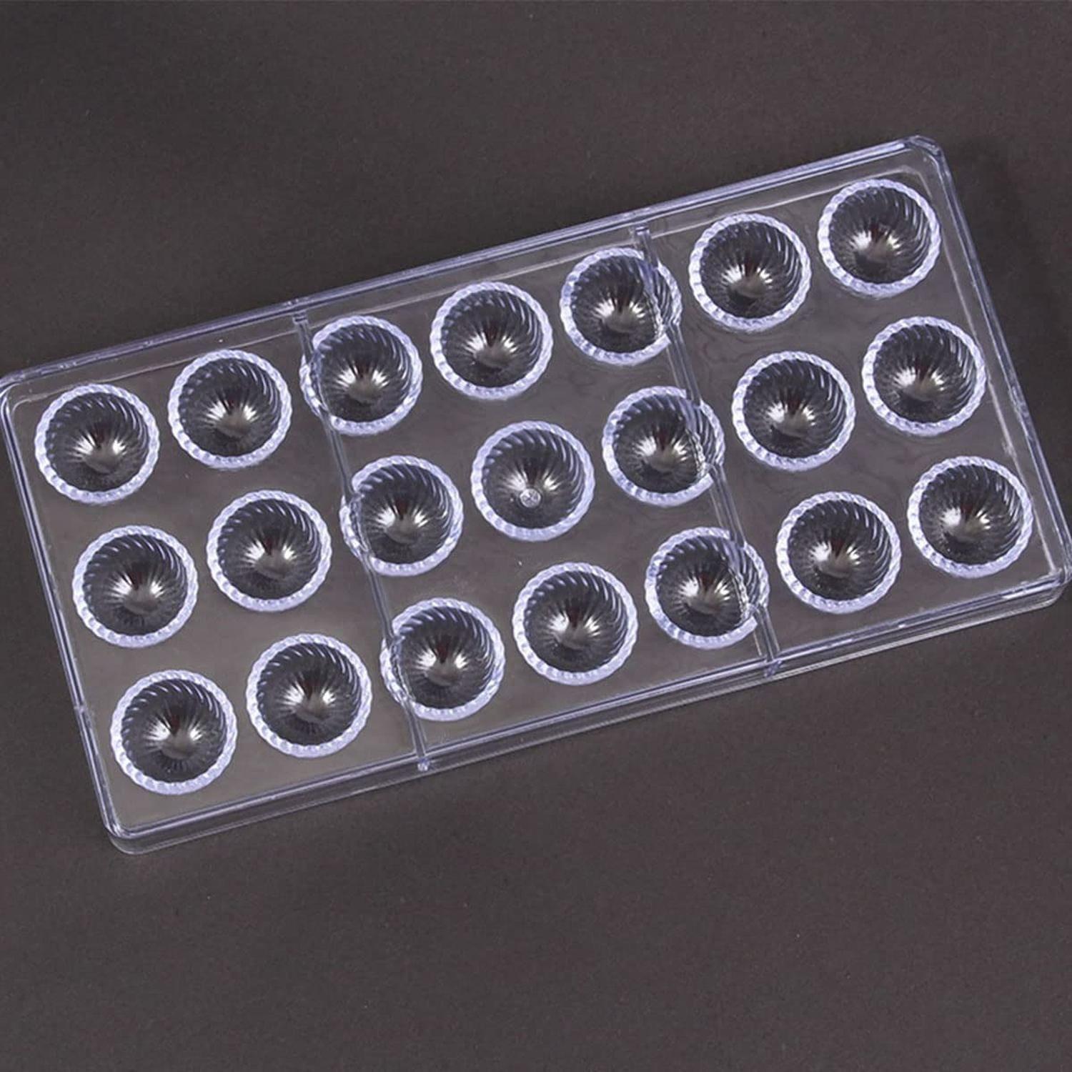 Pack X2 Moldes Chocolate Limon + Moldes Policarbonato Trufa Gris-8