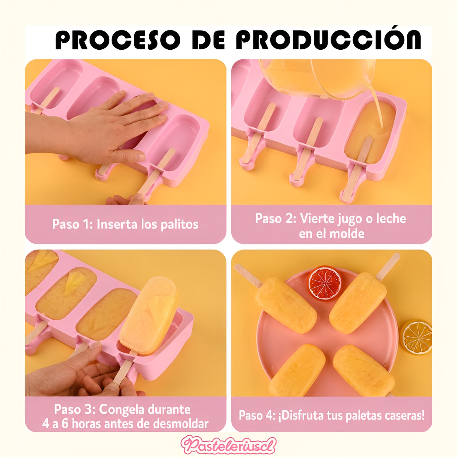 moldes de silicona para helados molde silicona reposteria Paletas Helado 0417-4