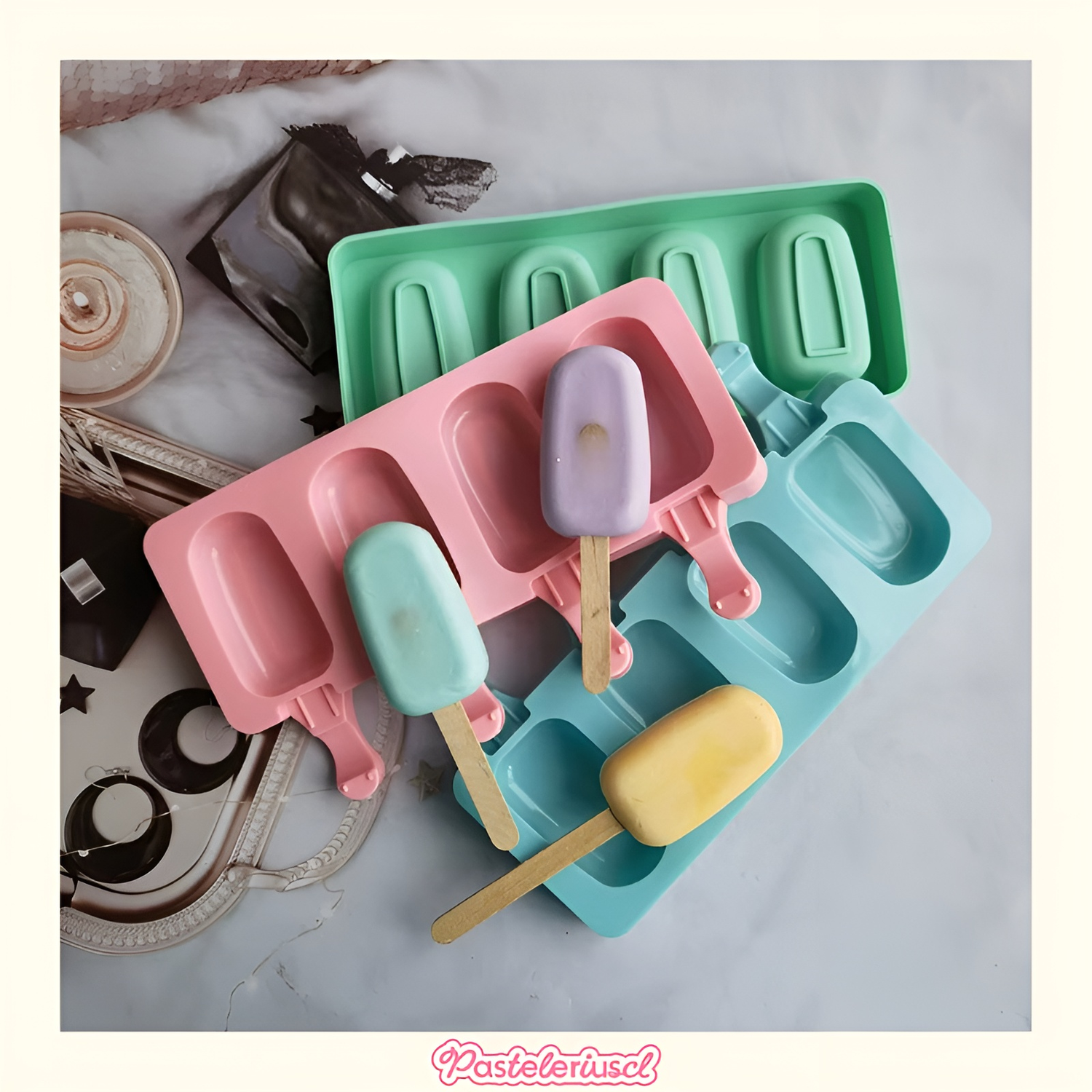 moldes de silicona para helados molde silicona reposteria Paletas Helado 0417-9